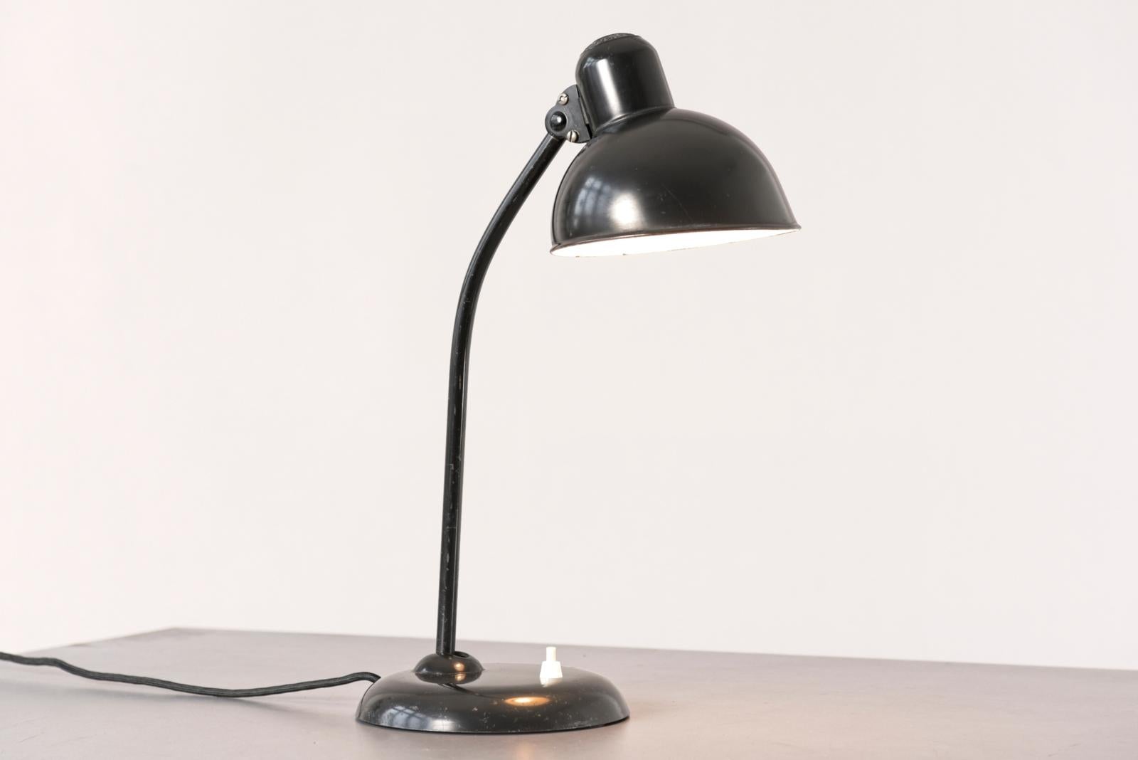 Metal Table Lamp Model 6556 by Christian Dell for Kaiser & Co., Germany - 1935 For Sale