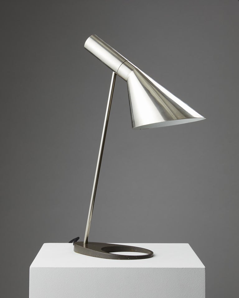 Table lamp model AJ designed by Arne Jacobsen for Louis Poulsen Entwurf,  Denmark For Sale at 1stDibs