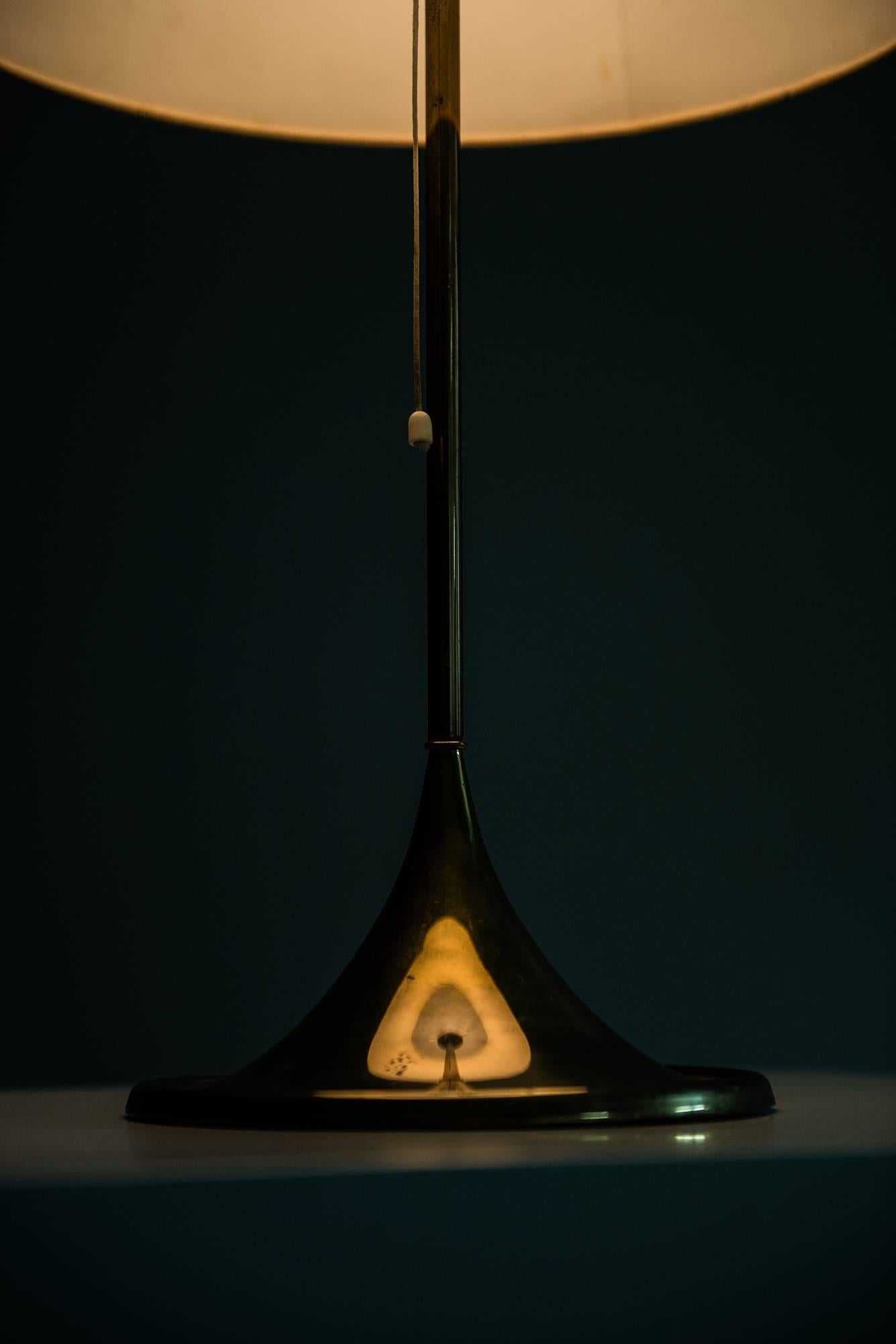 Brass Table Lamp Model B-024 Produced by Bergbom in Sweden