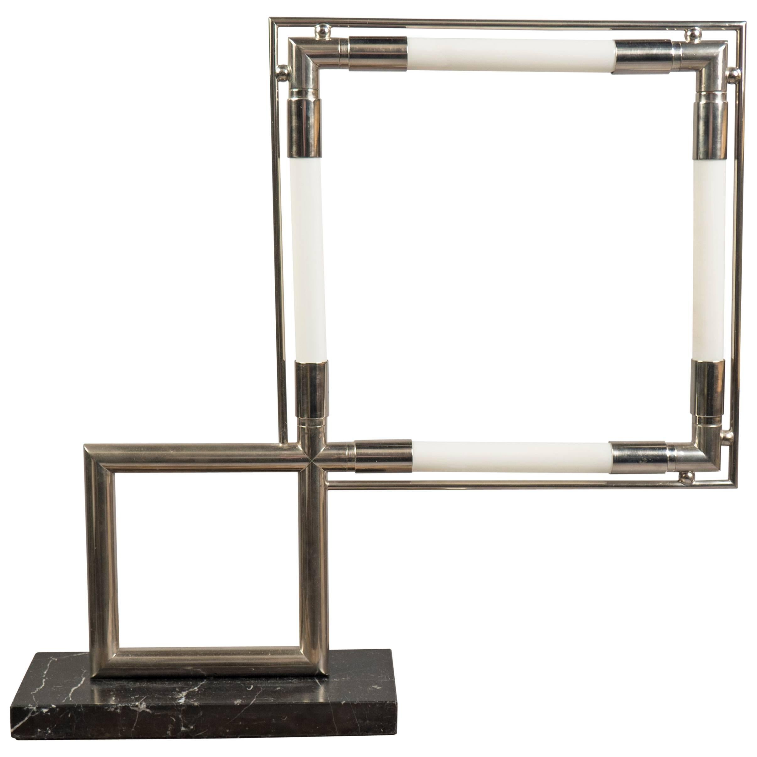 Lampe de Table Modèle "Quatro" de Jacques Adnet, France, Années 1970 en vente