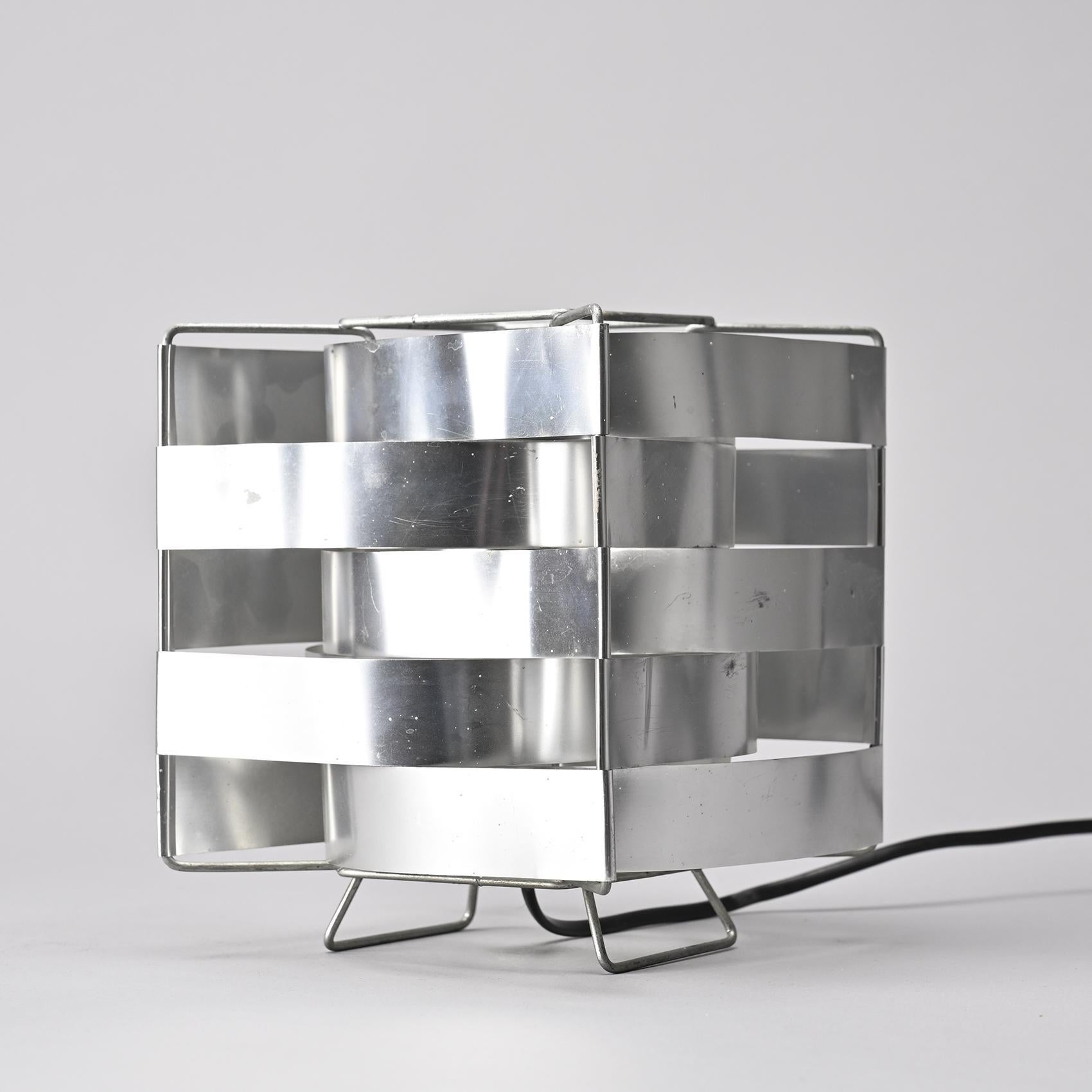 Aluminum Table Lamp Model Uranus by Max Sauze, Circa 1970 For Sale