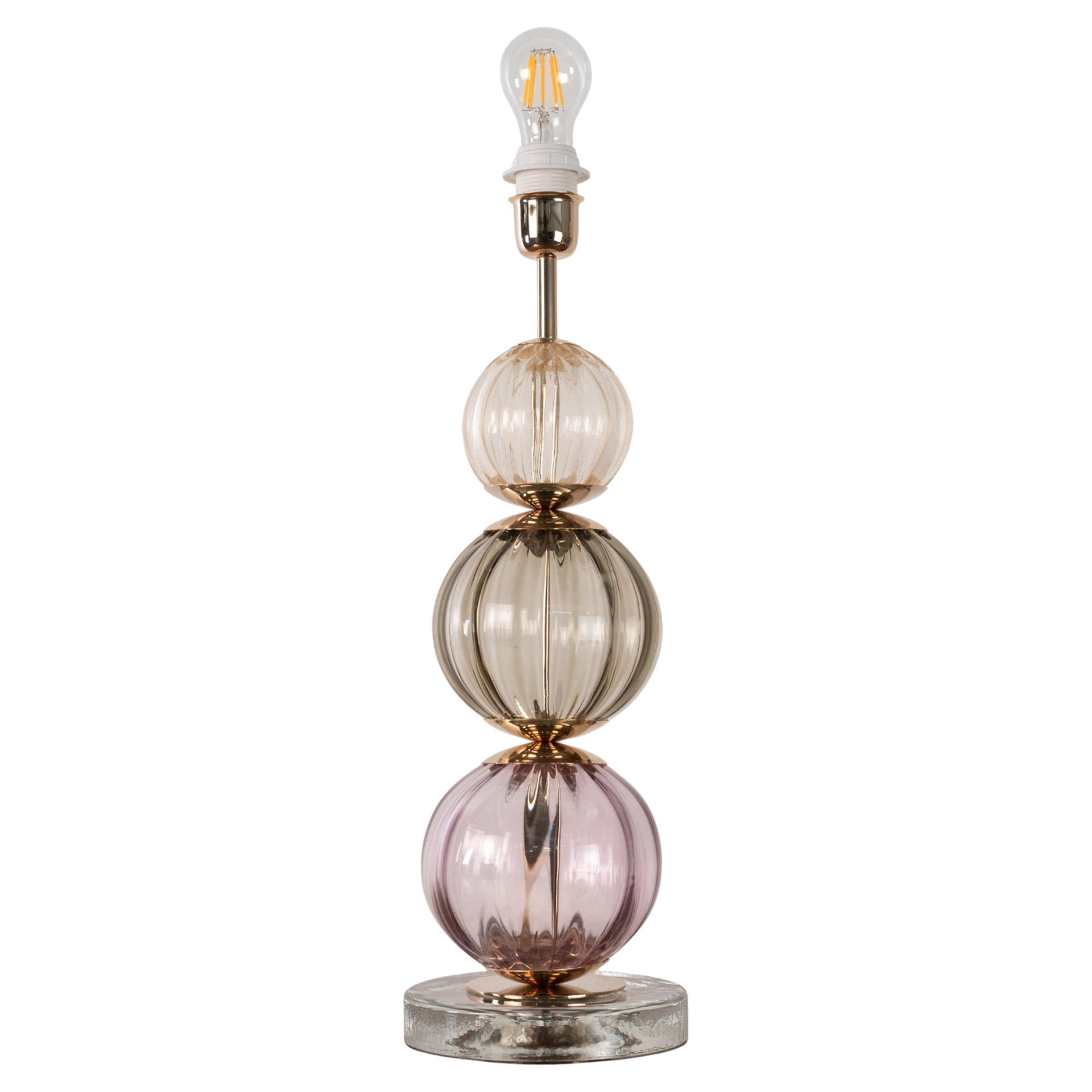 Lampe de table multicolore Ball and Ball Murano, Mazzega Vintage Made in Italy en stock