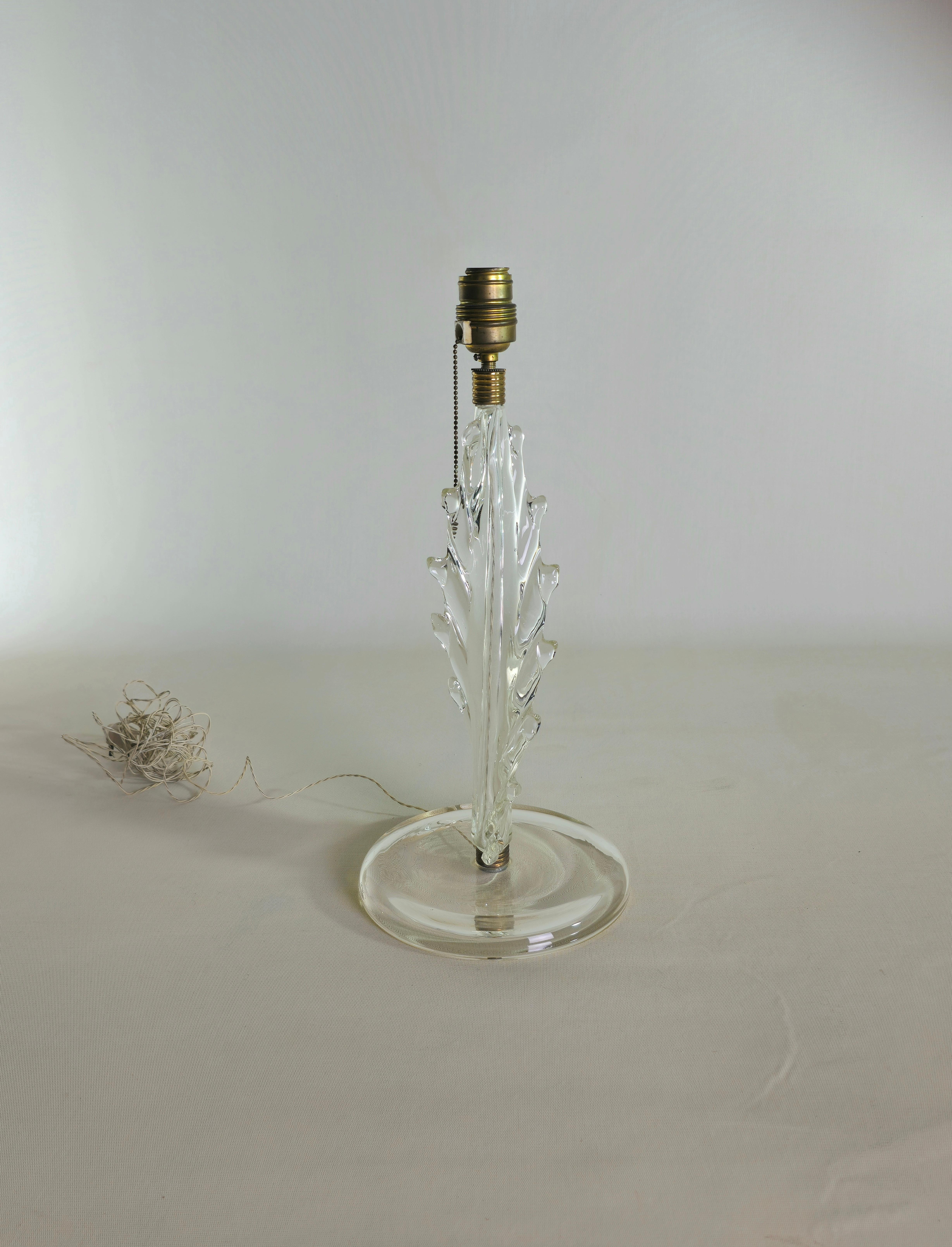 Lampe de table Murano Glass Brass Barovier&Toso Midcentury Italian Design 1940s 4