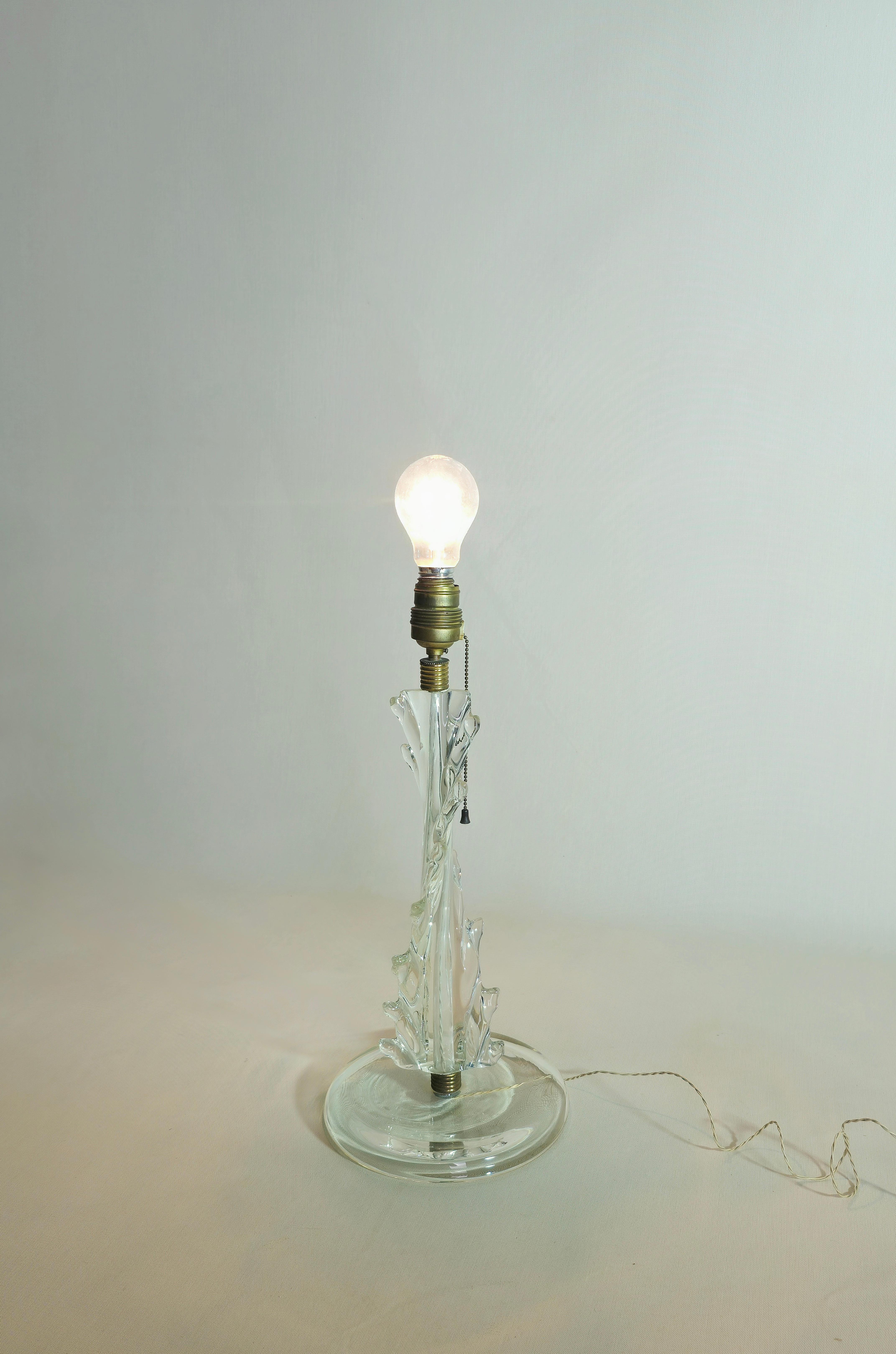 Lampe de table Murano Glass Brass Barovier&Toso Midcentury Italian Design 1940s 2