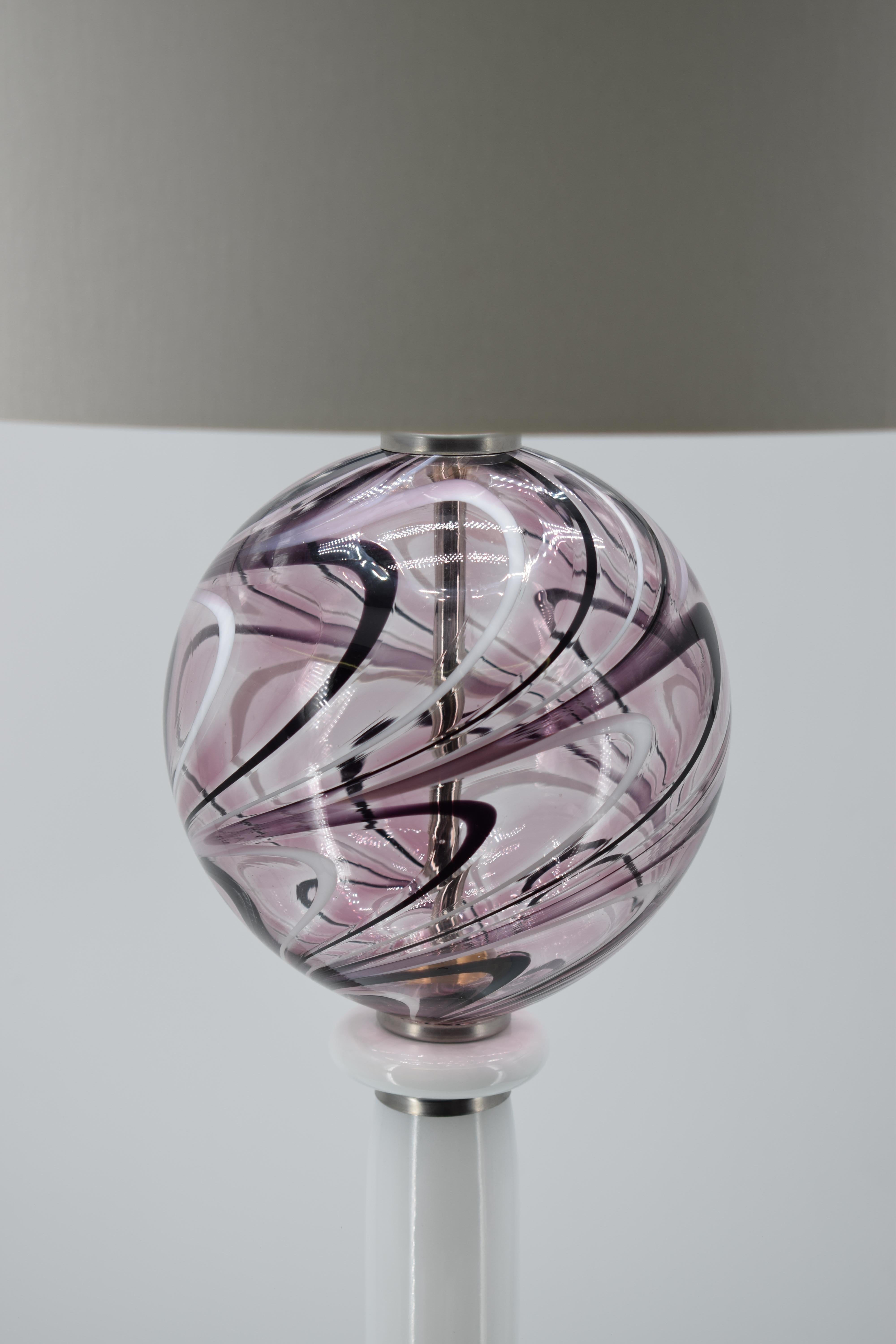 Autre Lampe de bureau en verre de Murano , améthyste de Burano en vente