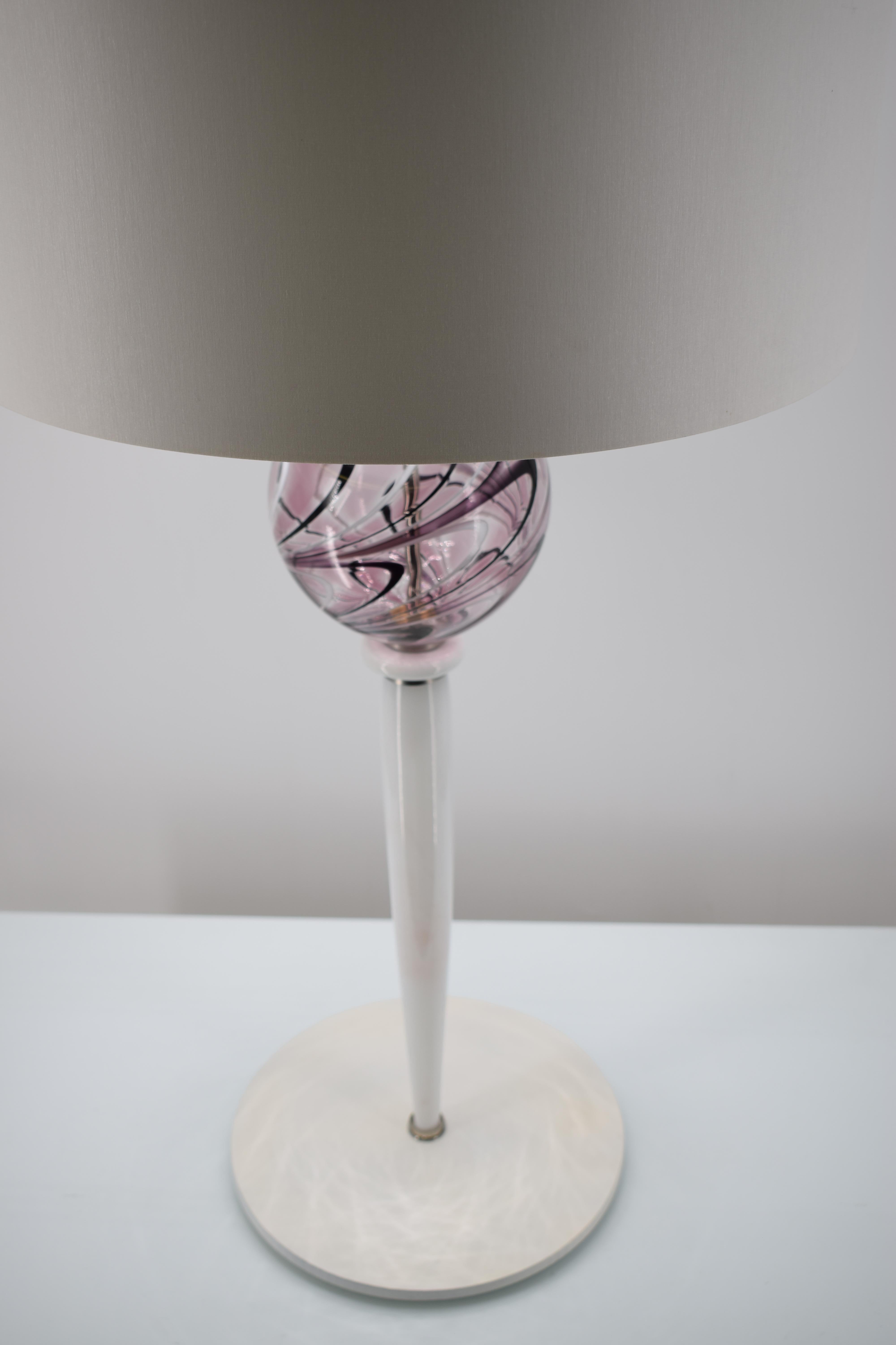 Other Table Lamp Murano Glass, Burano Amethyst For Sale