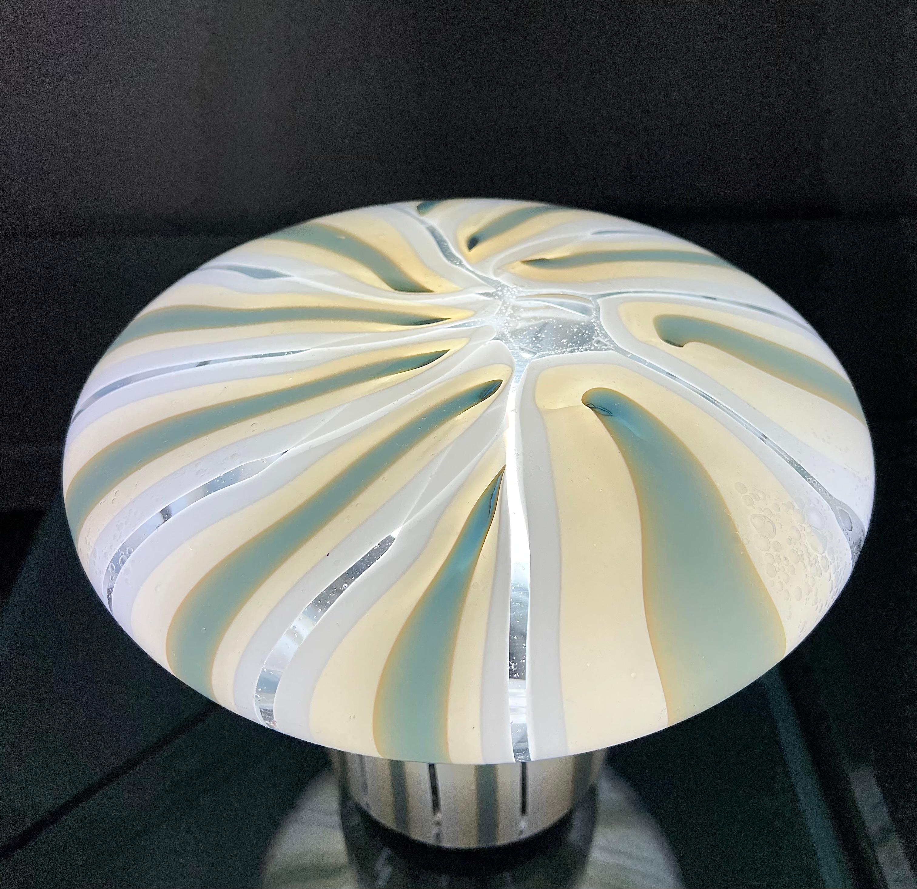 Table lamp Murano Glass Multicolor Transparent Midcentury Italian Design 1970s 1