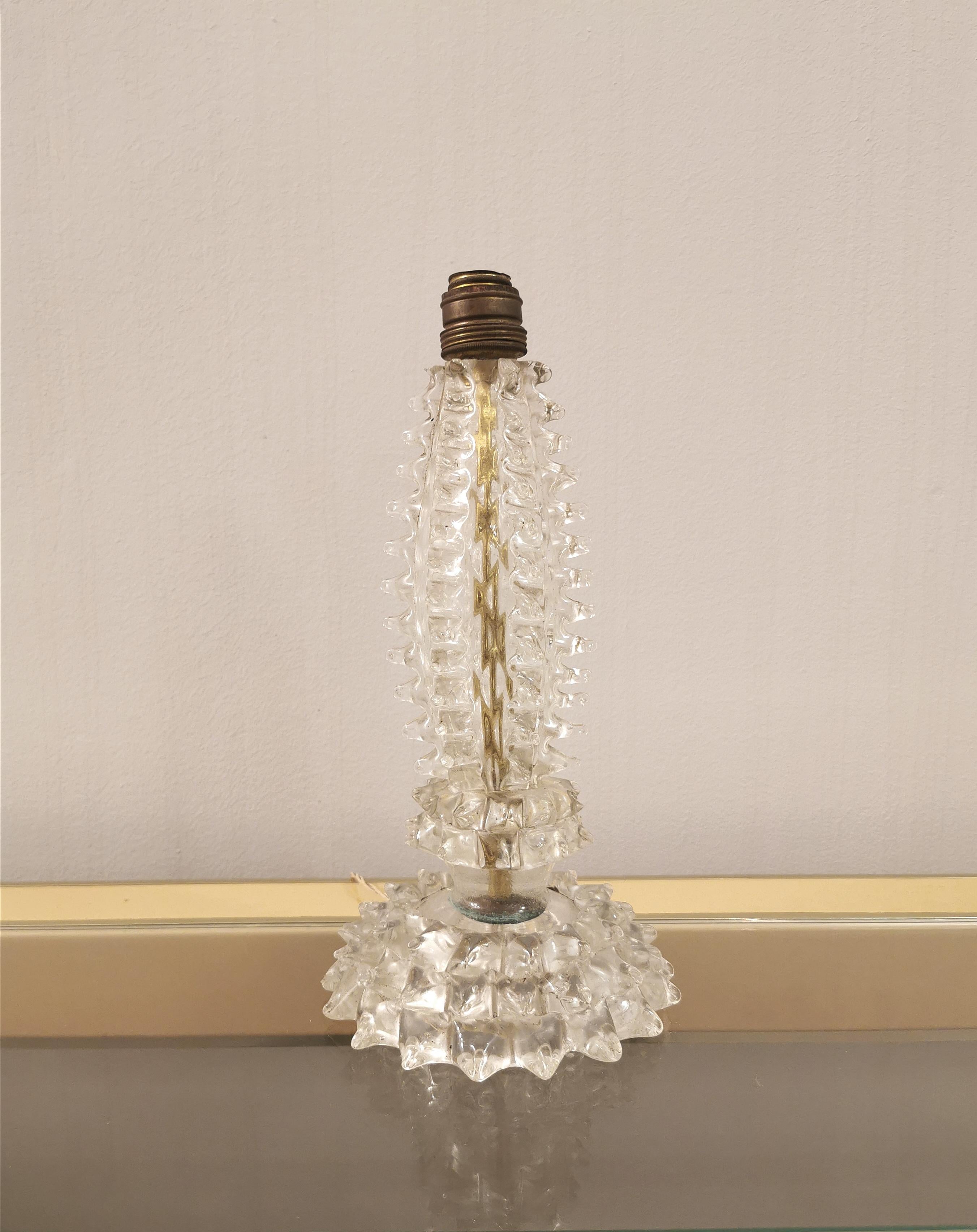 20th Century Table Lamp Murano Glass 