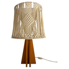 Table lamp - nature and macramé crafts 1960