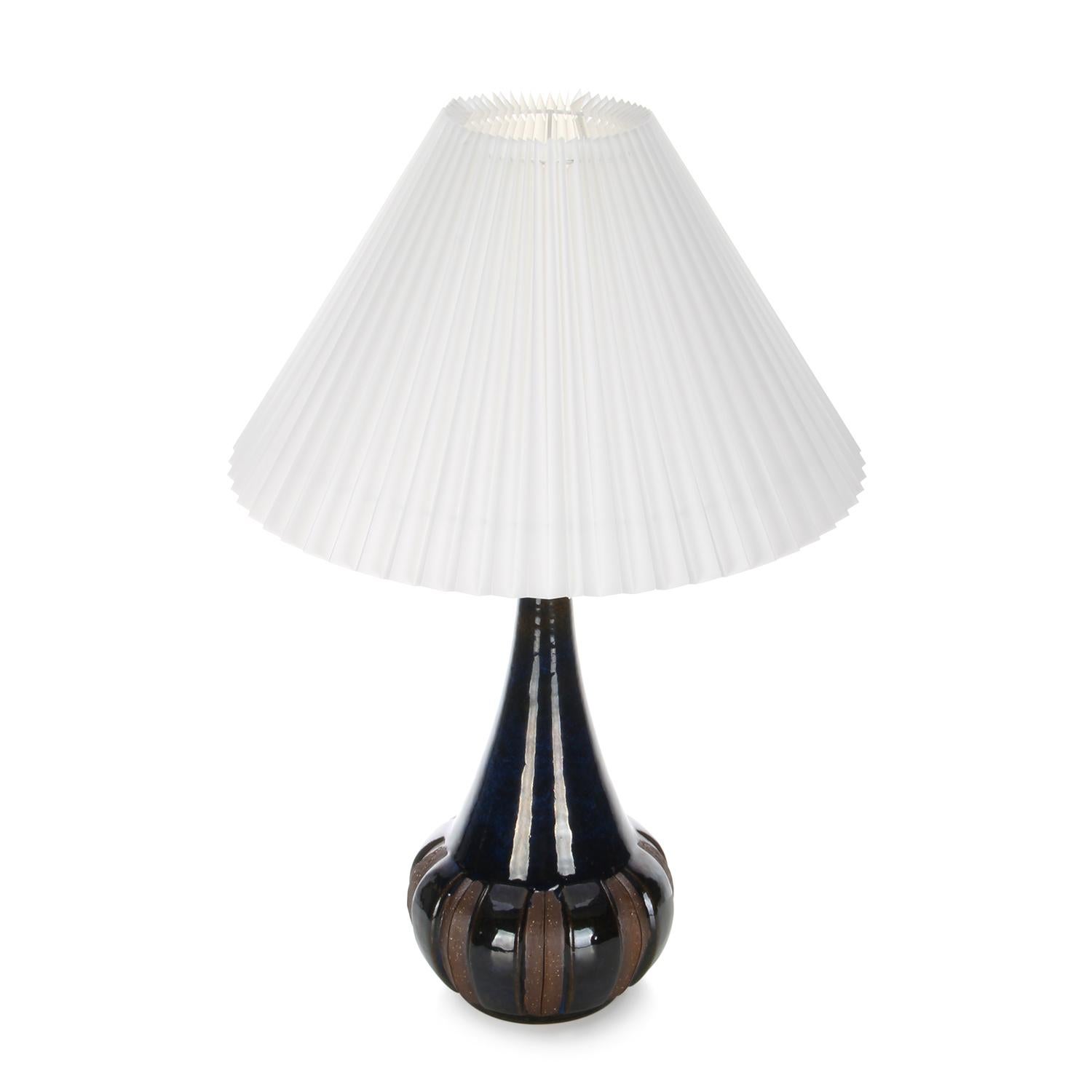 Glazed Table Lamp No. 6341 by Marianne Starck, Michael Andersen & Son 1960s, with Shade