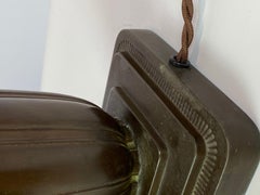 Tischlampe aus Disco-Metall von Just Andersen mit Papierschirm:: 1930er Jahre