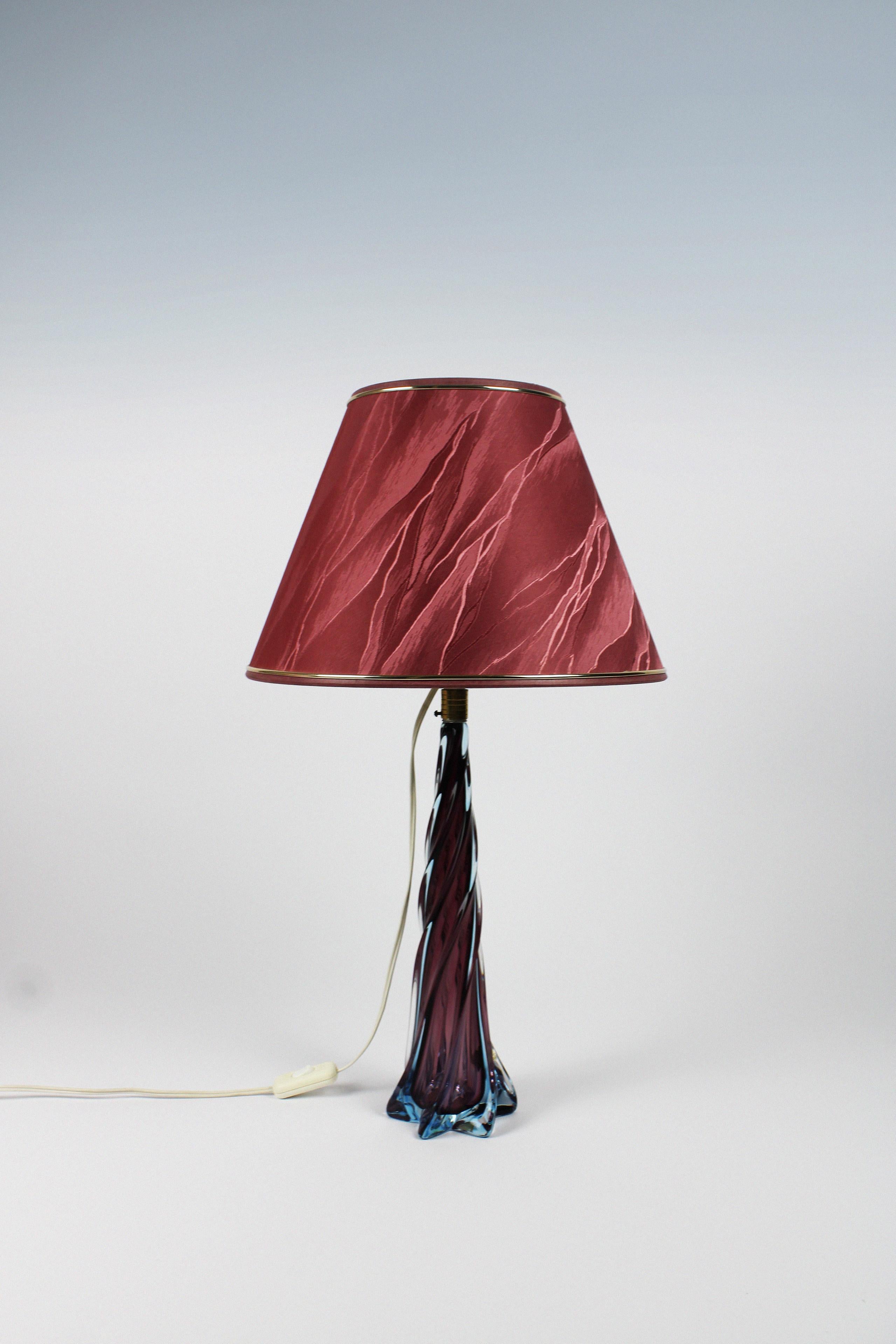 Mid-Century Modern Table Lamp Organic Grape Artistica Murano CCC Glass Sommerso Italy 20th century For Sale