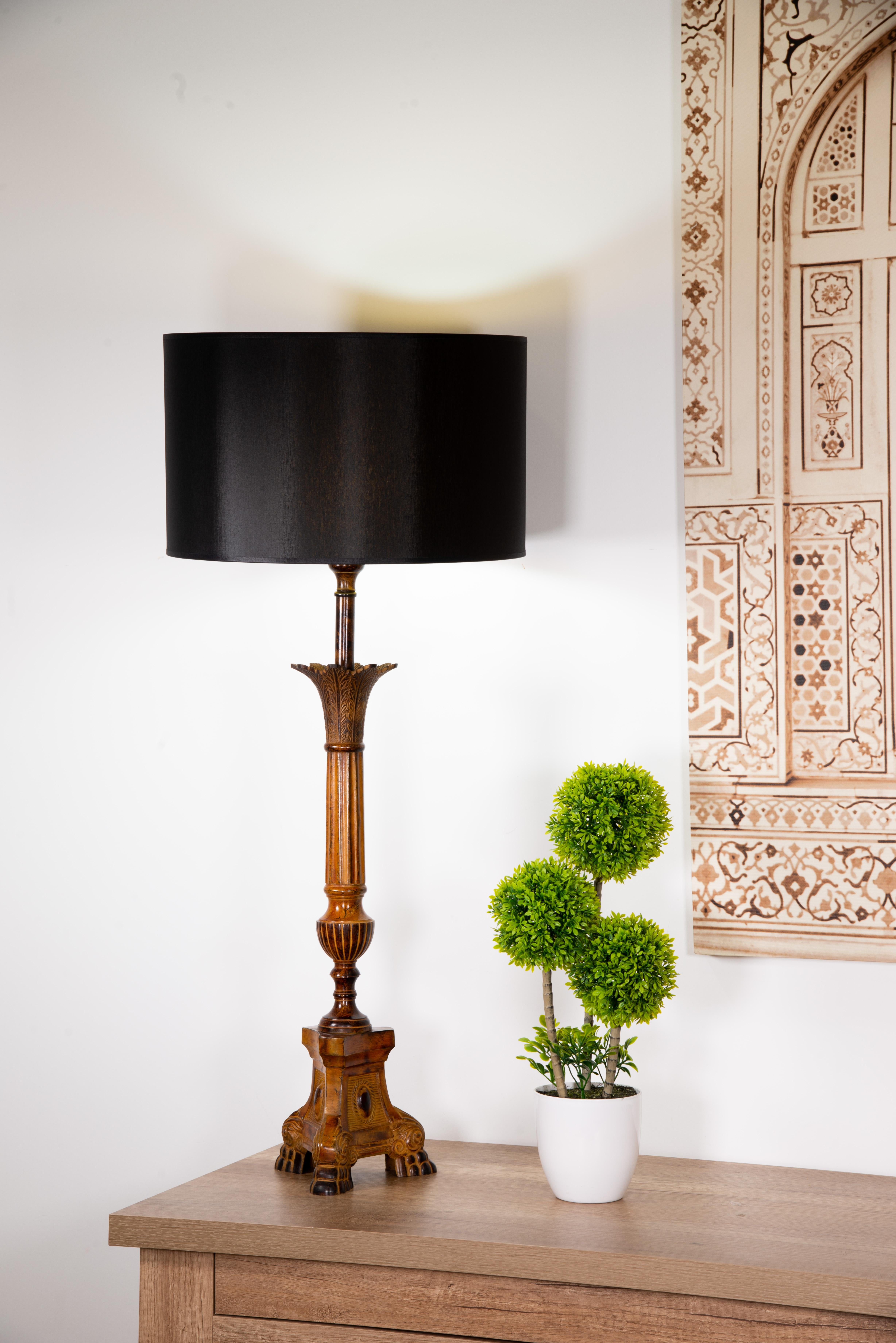 Other Table Lamp, Patinated Bronze, Shade Not Included For Sale