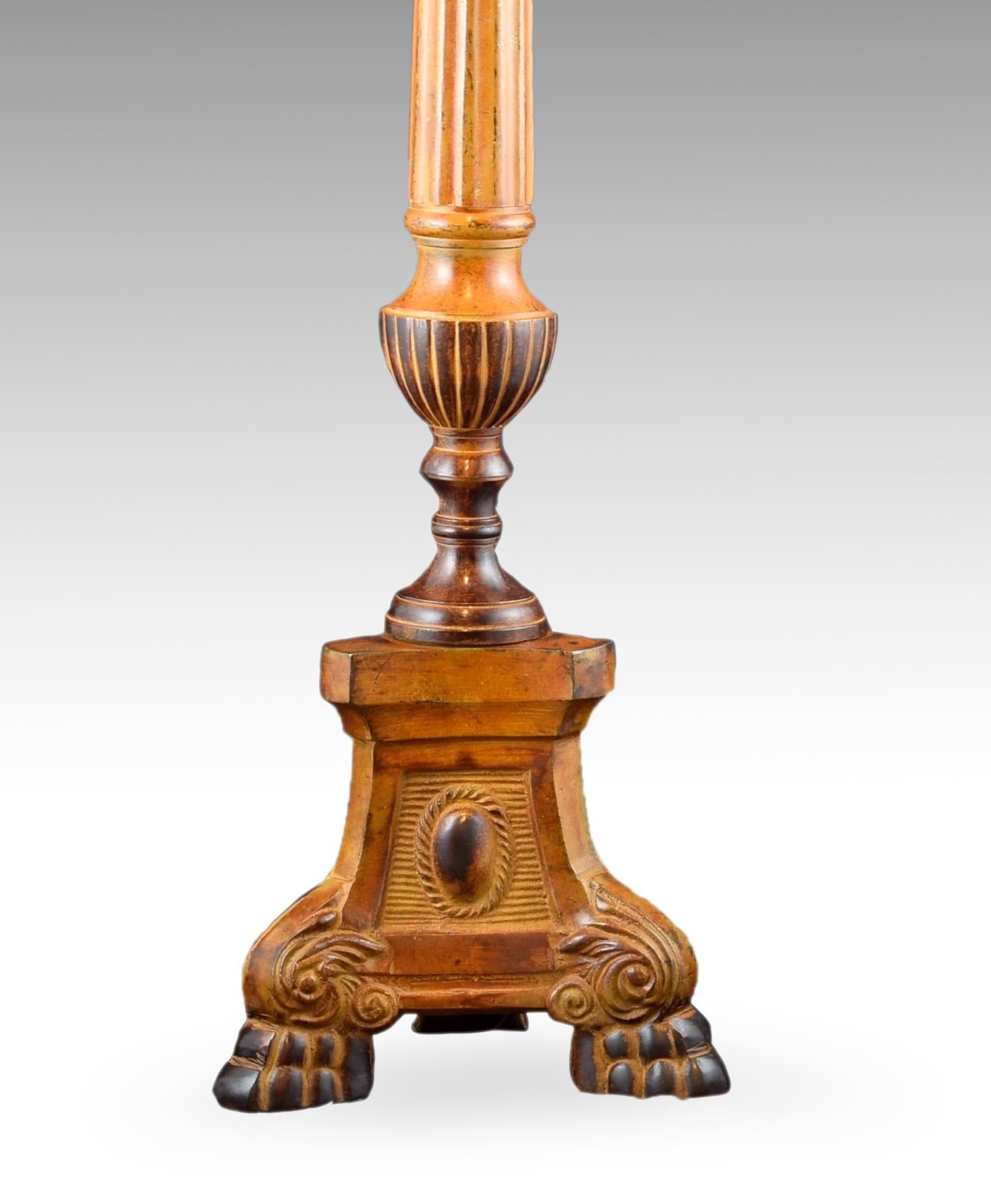 Table Lamp, Patinated Bronze, Shade Not Included In Good Condition For Sale In Madrid, ES