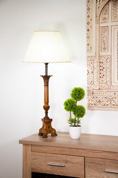 Table Lamp, Patinated Bronze, Shade Not Included