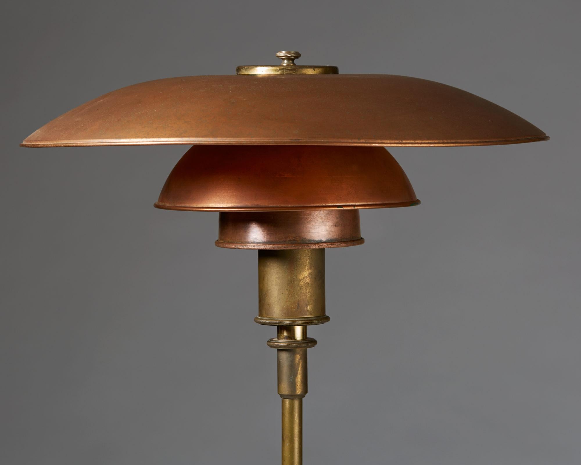 Scandinavian Modern Table Lamp PH 4/3 Designed by Poul Henningsen for Louis Poulsen, Denmark, 1929