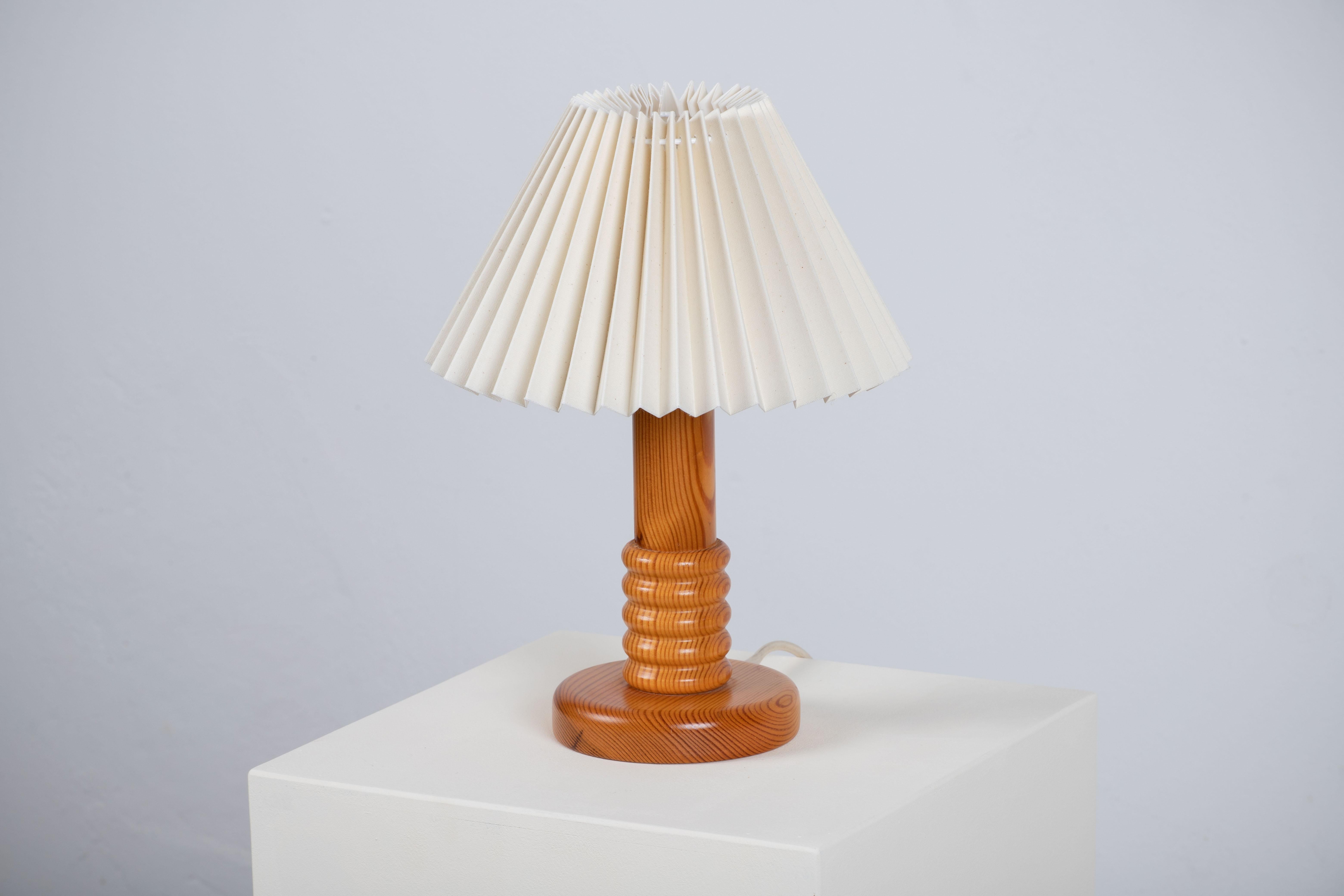 Swedish Table Lamp, Pine, Sweden, 1970