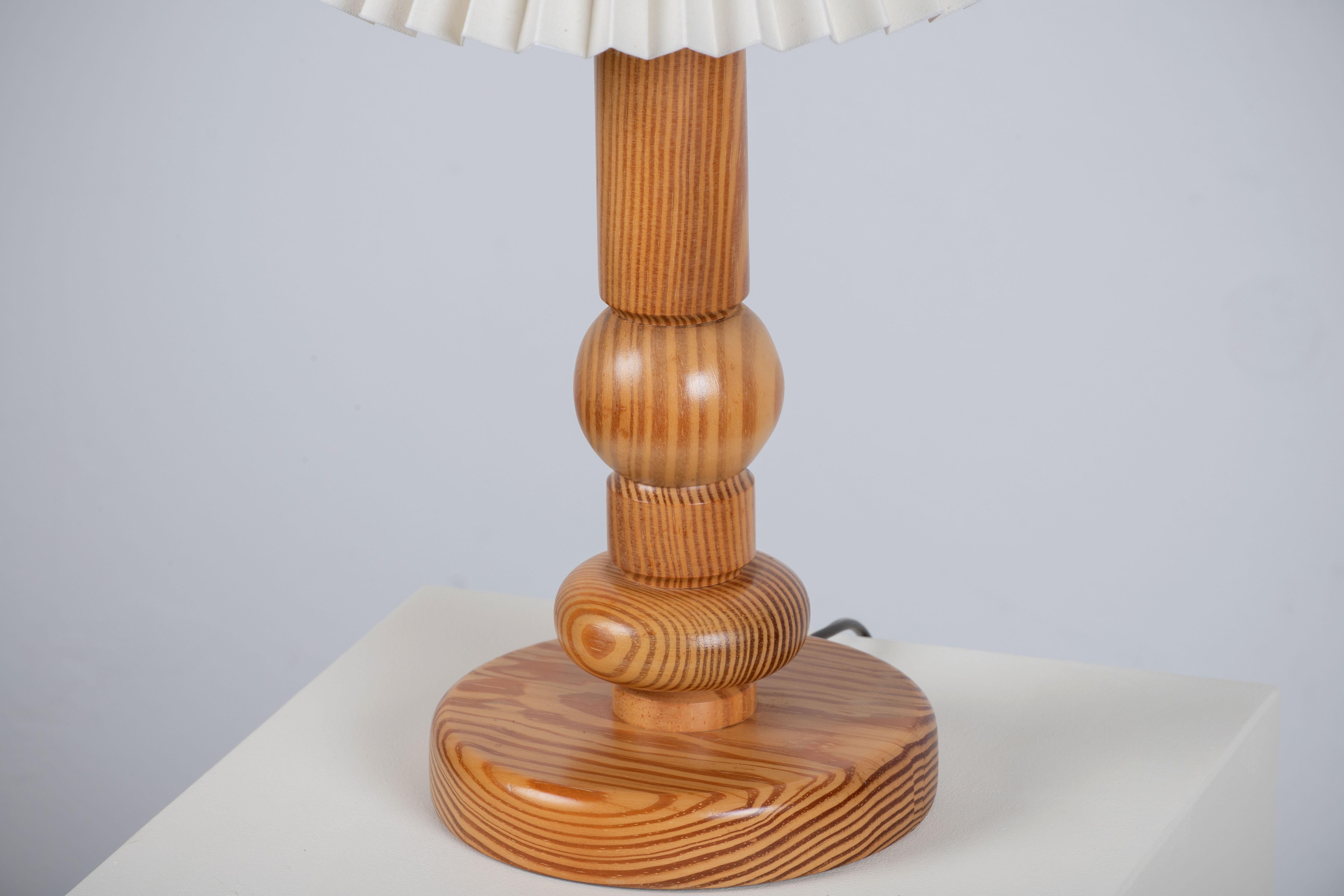 Table Lamp, Pine, Sweden, 1970 1