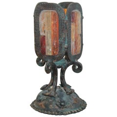 Table Lamp Poliarte Brutalist Murano Art Glass, 1960s