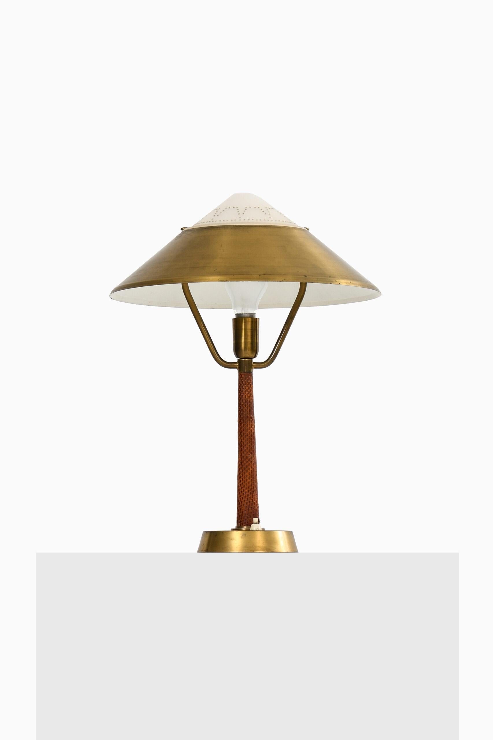 Brass Table Lamp Produced by AB E. Hansson & Co in Malmö, Sweden For Sale