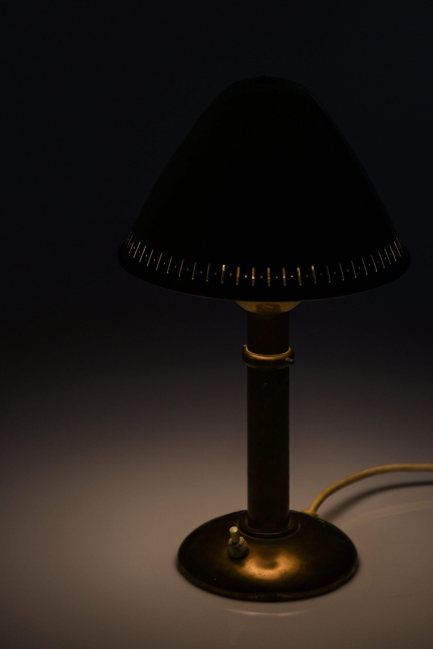 Brass Table Lamp Produced by ASEA in Sweden For Sale