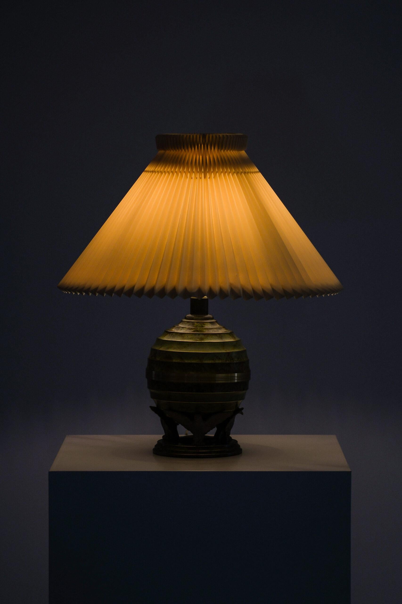 Mid-20th Century Table Lamp Produced by SVM Handarbete in Sweden For Sale
