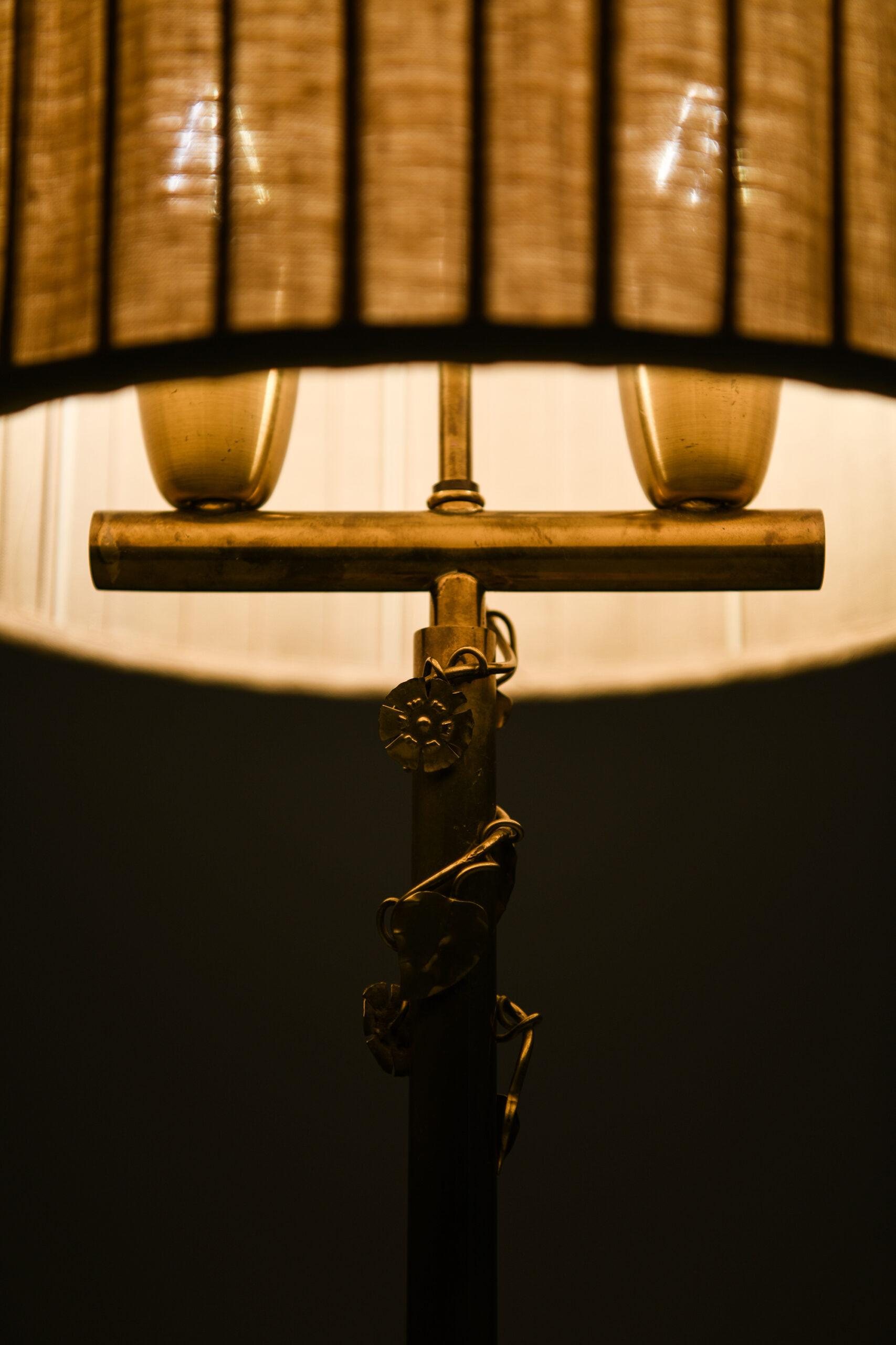 Brass Table Lamp Produced in Sweden For Sale