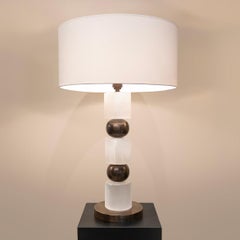 Lampada da tavolo RONDELLE, bronzo fuso con selenit, Cinabre Gallery
