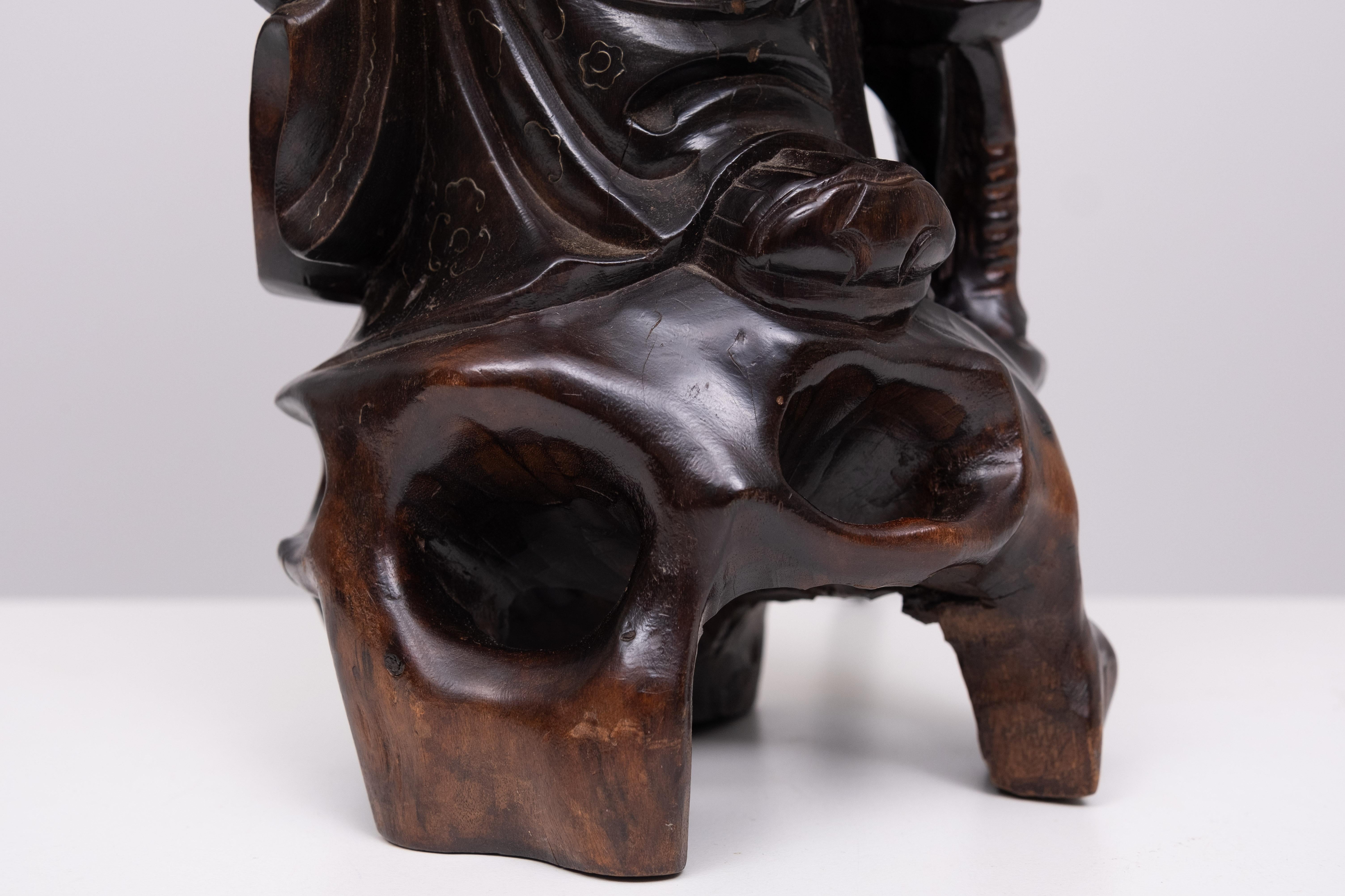 Lampe à poser  Bois de rose  - Shoulao - God of Longevity Prosperety - Chine en vente 3
