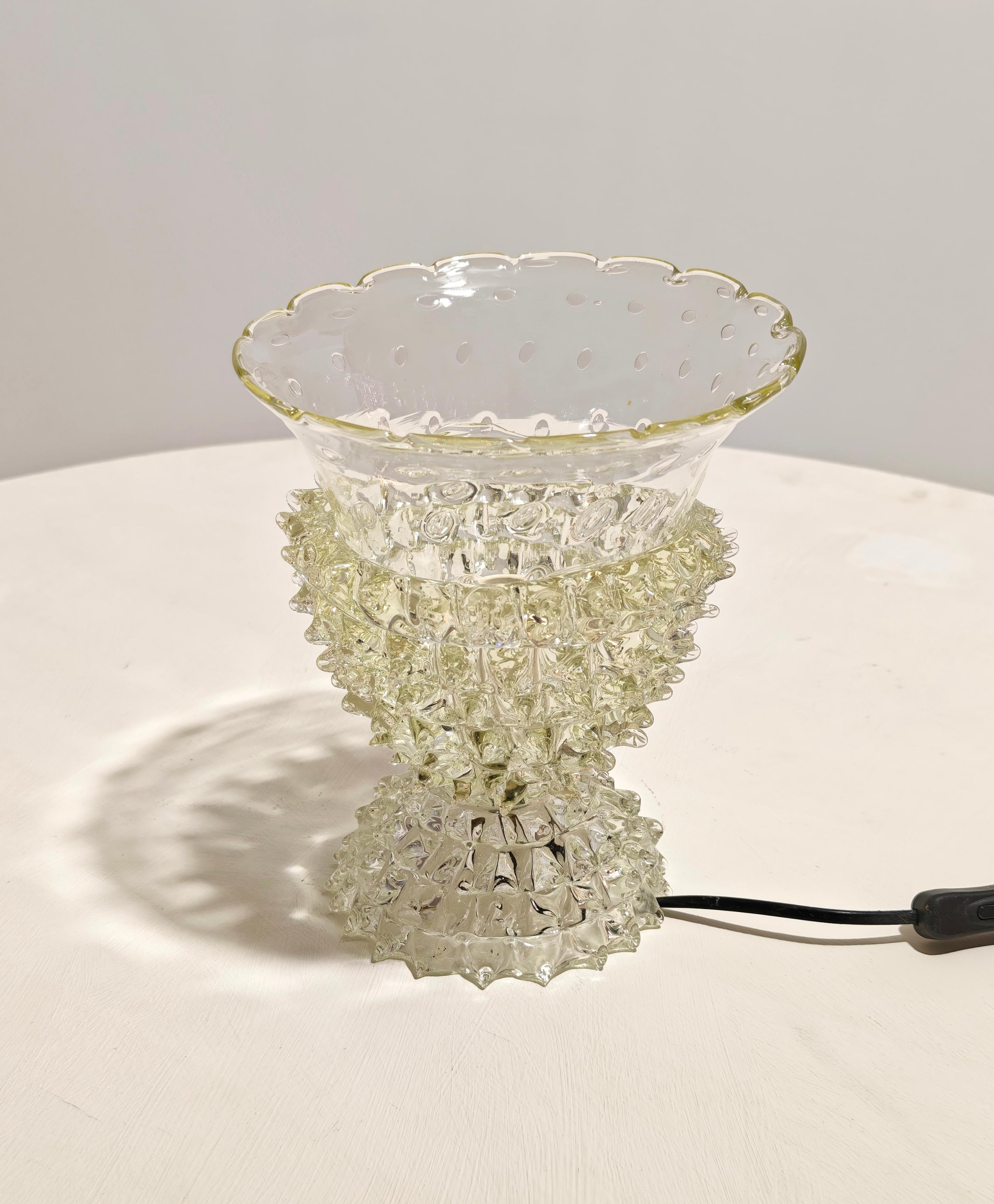 Table Lamp Rostrato and Bullicante Glass Mid-Century Production Italy 1950/60 im Angebot 4