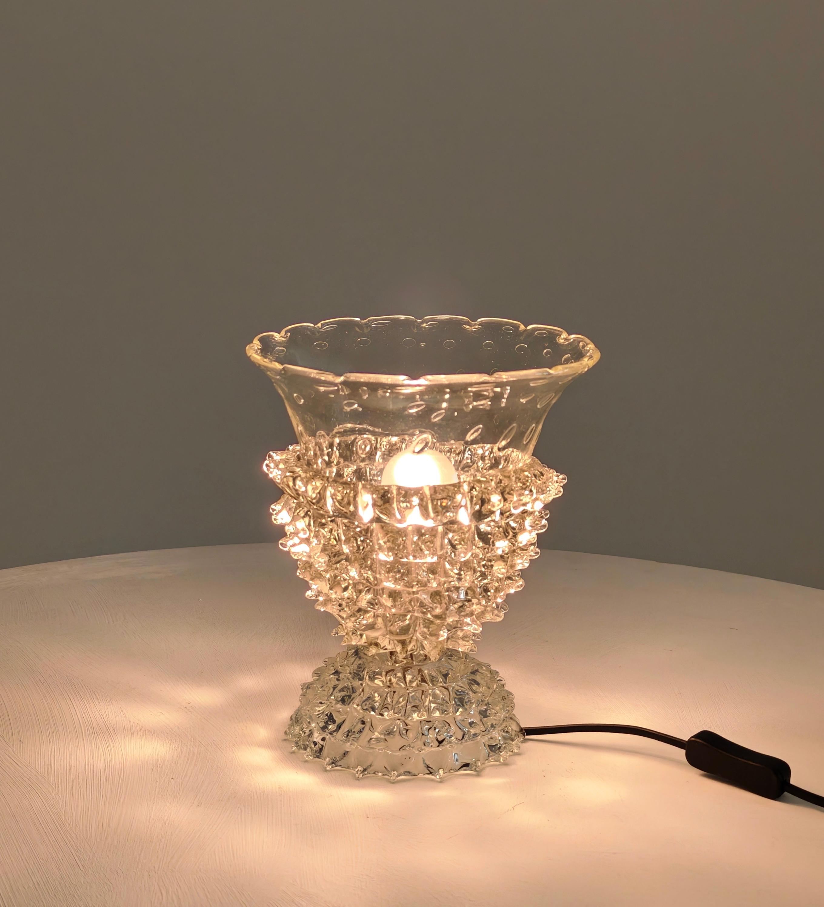 Table Lamp Rostrato and Bullicante Glass Mid-Century Production Italy 1950/60 (20. Jahrhundert) im Angebot