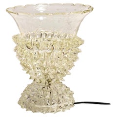 Table Lamp Rostrato and Bullicante Glass Mid-Century Production Italy 1950/60