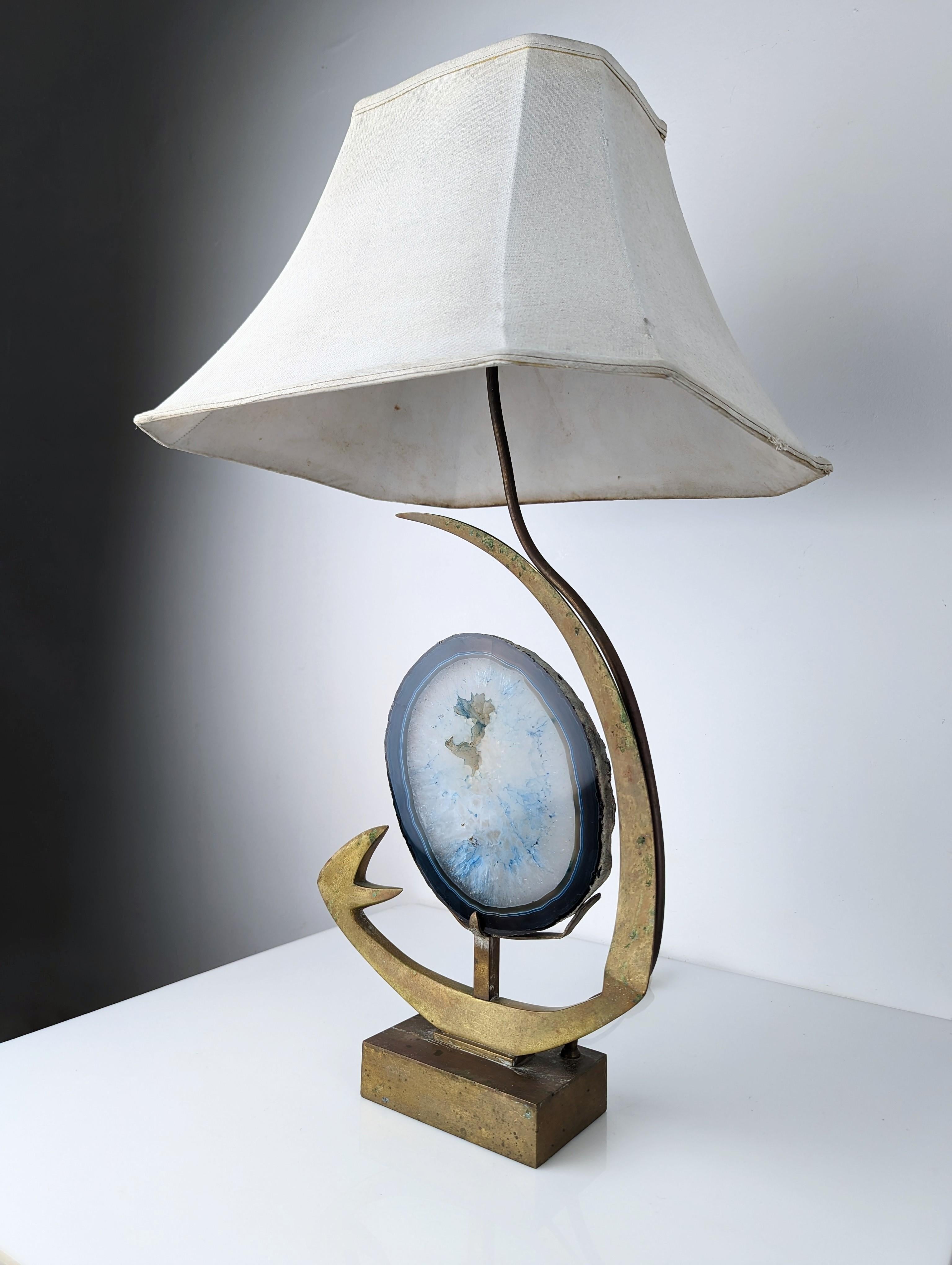 Table lamp sculpture signed Willy Daro 1970s For Sale 7