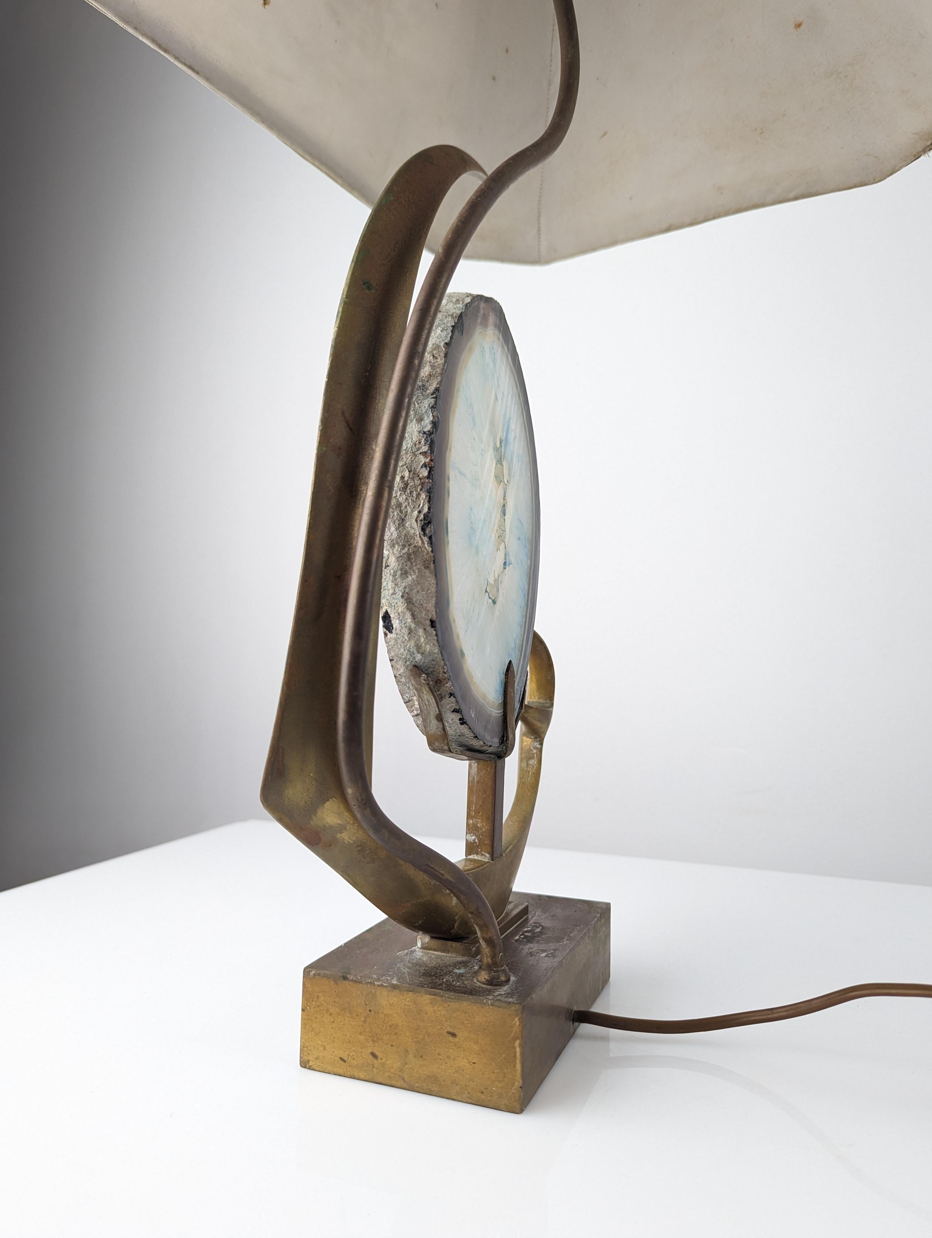 Belgian Table lamp sculpture signed Willy Daro 1970s For Sale