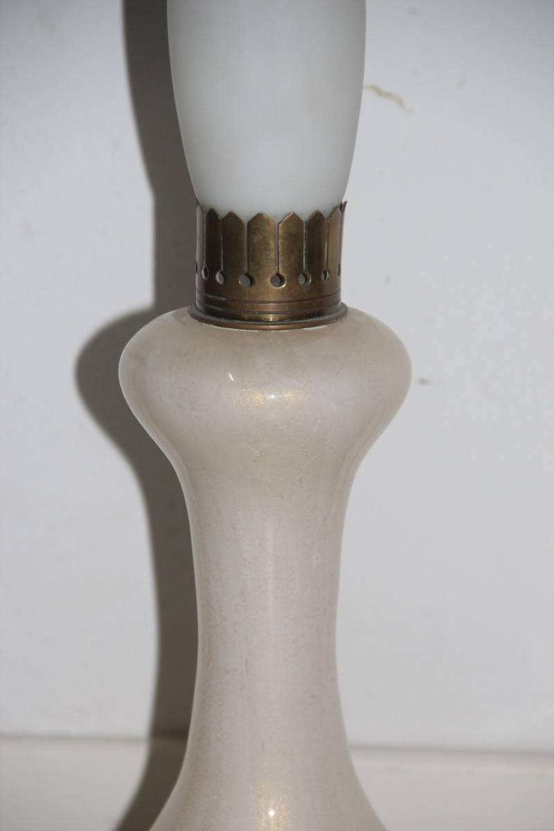 Milieu du XXe siècle Lampe de bureau Seguso Design italien moderne mi-siècle moderne en verre de Murano or  en vente