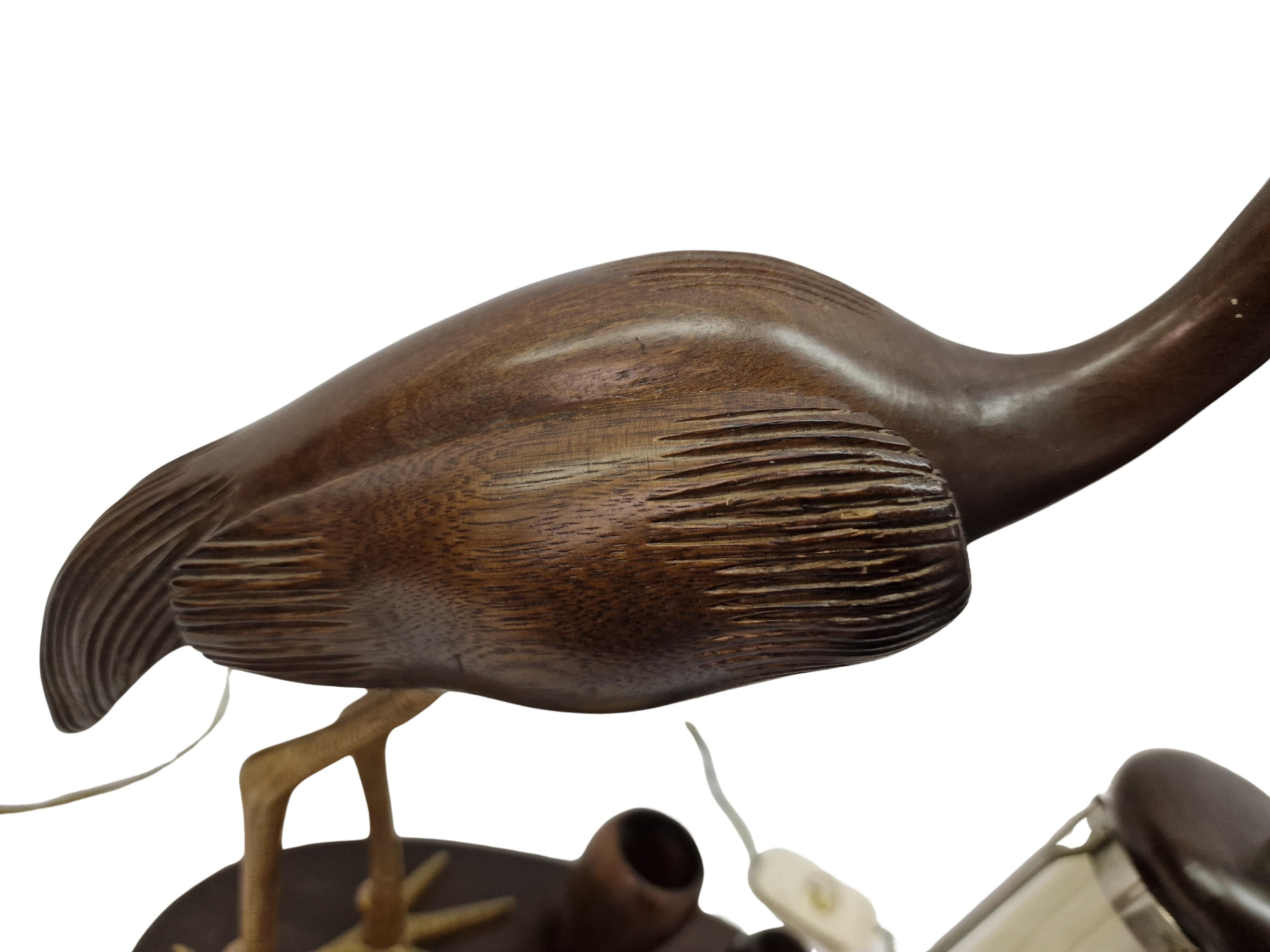 Mid-Century Modern Table lamp set, bird holding lantern, ashtray, Design, Aldo Tura, 1940s, Italy For Sale