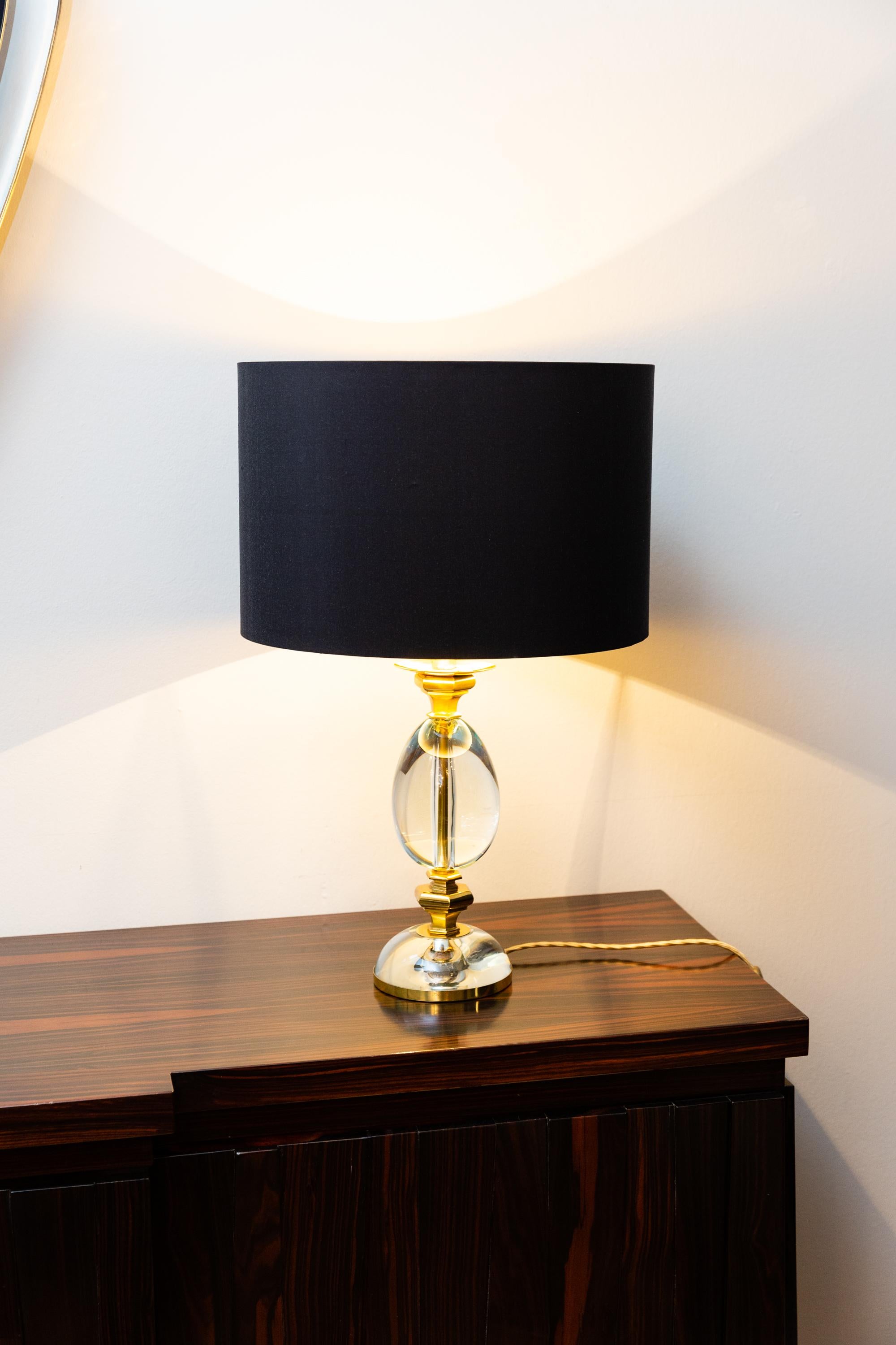 Mid-Century Modern Table Lamp Signed by Gabriella Crespi, Italy, circa 1970 For Sale