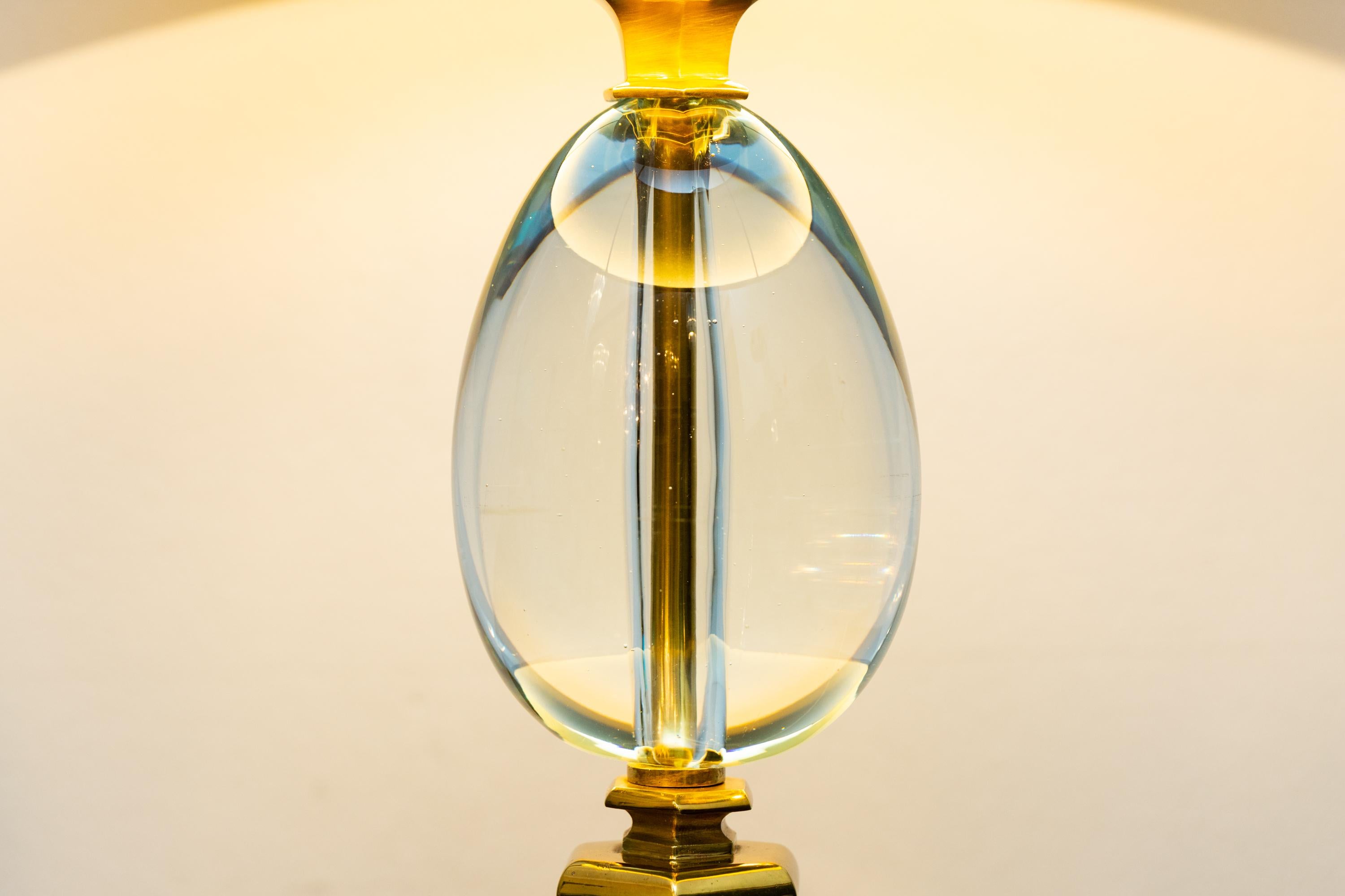 Brass Table Lamp Signed by Gabriella Crespi, Italy, circa 1970 For Sale