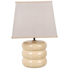 Table Lamp Signed by Tommaso Barbi, Glazed Ceramic, Italy Lighting, 1970s