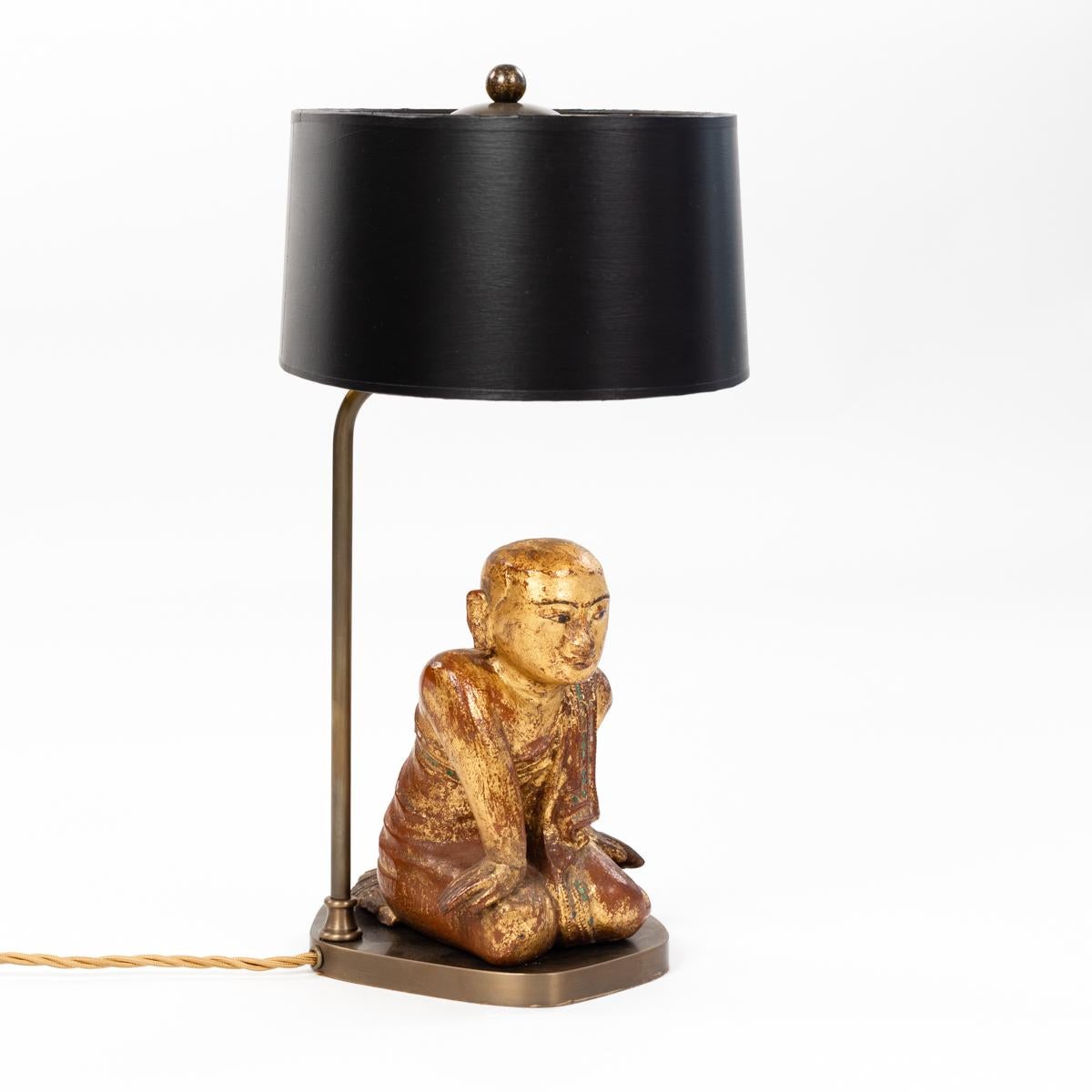 sitting wooden lamp