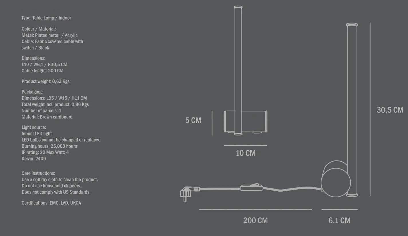 Lampe de table, modèle bâton. en vente 3