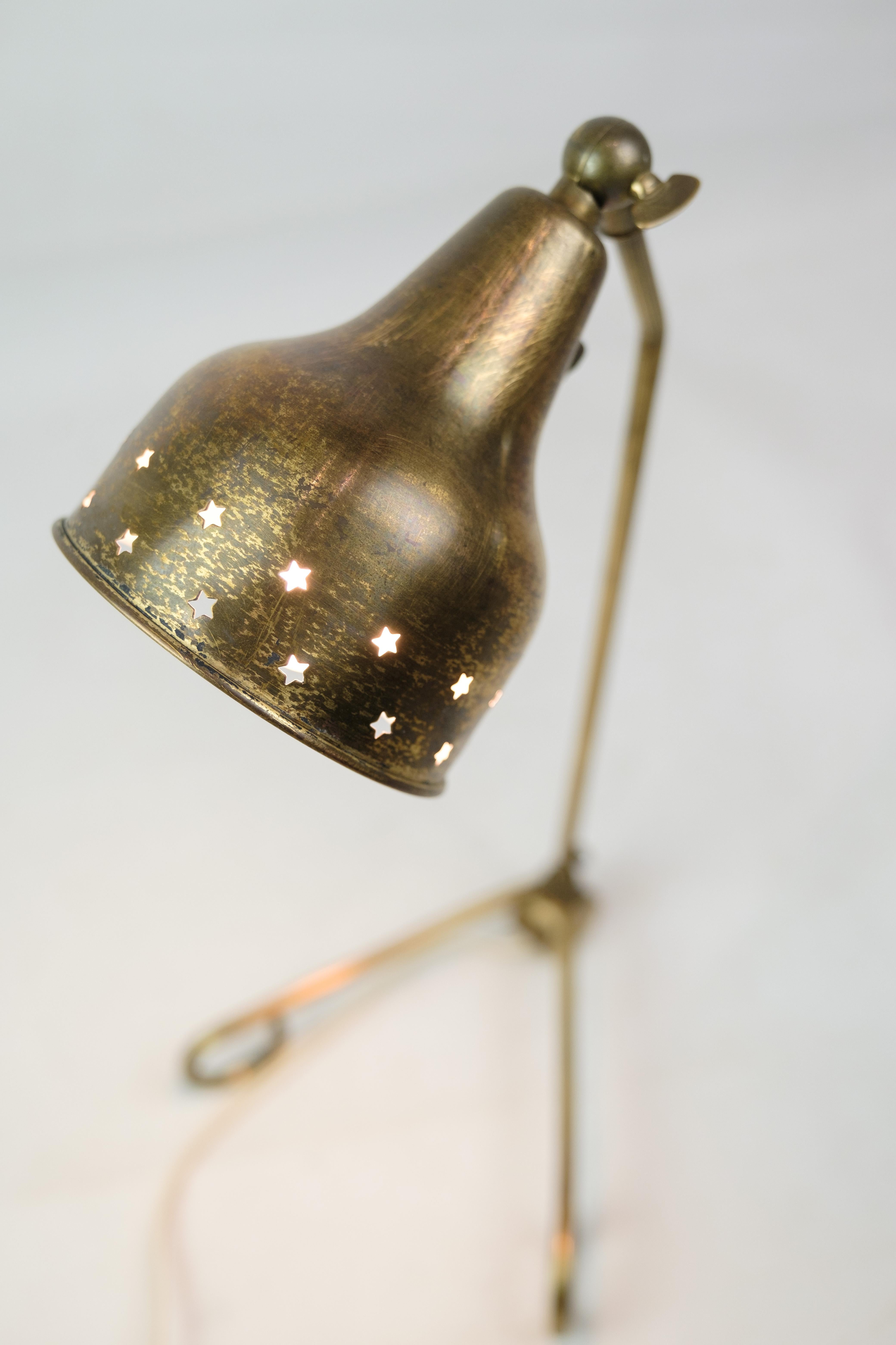 Mid-20th Century Table Lamp Made In Brass By Svend Aage Holm Sørensen From 1950s For Sale