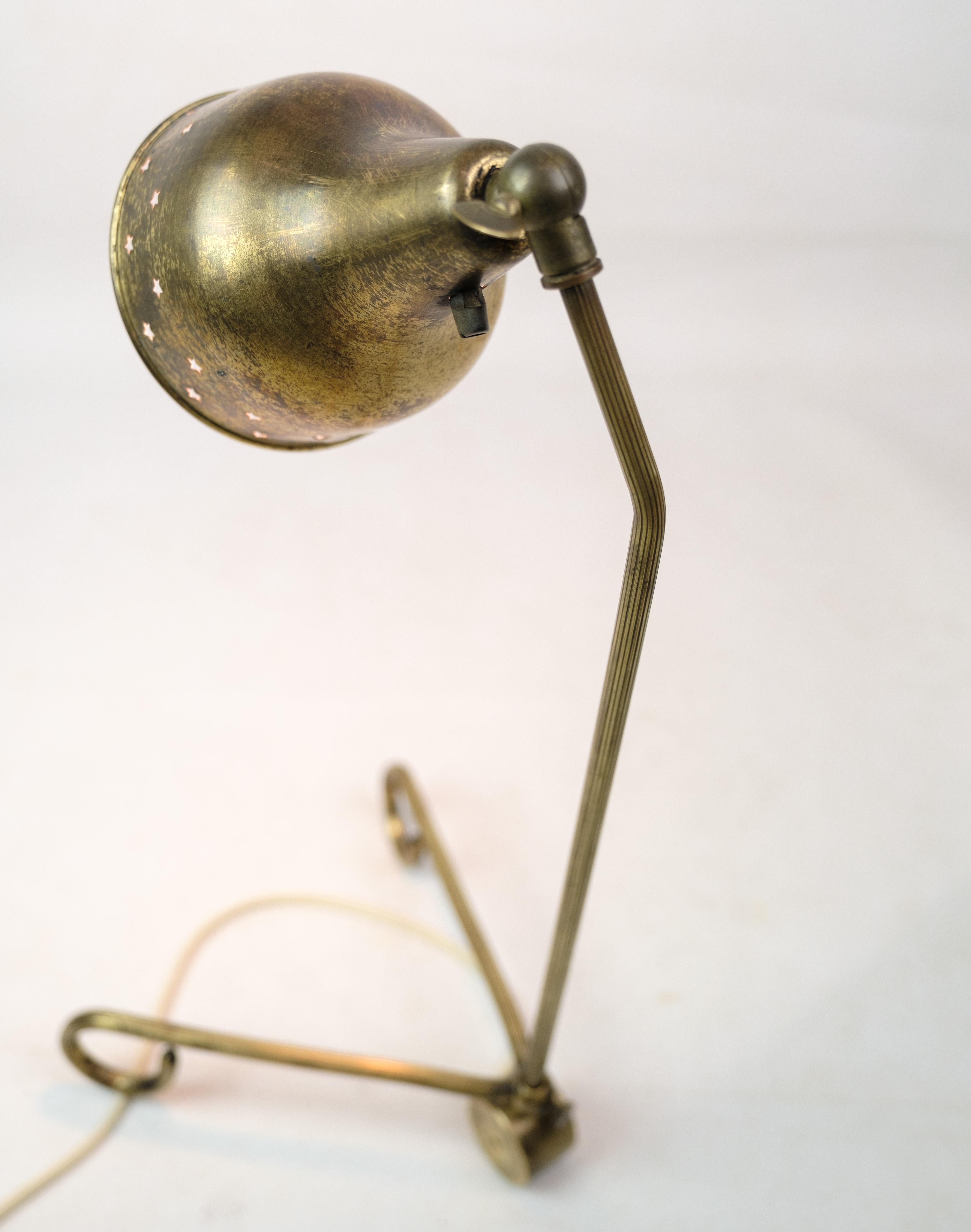 Table Lamp Made In Brass By Svend Aage Holm Sørensen From 1950s For Sale 1