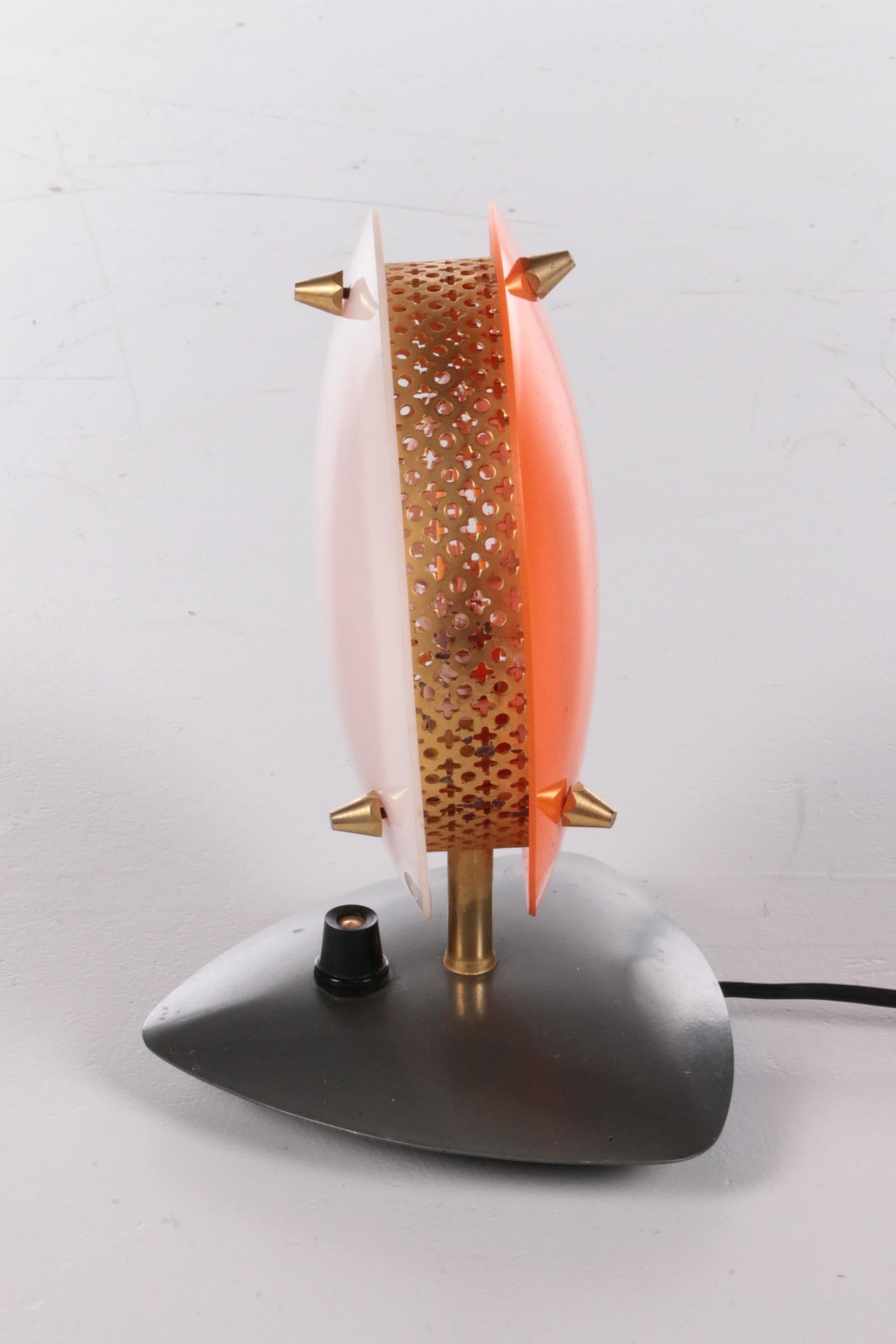 Metal Table Lamp Tele-Ambiance Made by Sonnenkind 1950-60 France For Sale