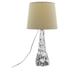 Table Lamp Twisted Spiral Crystal Glass, France