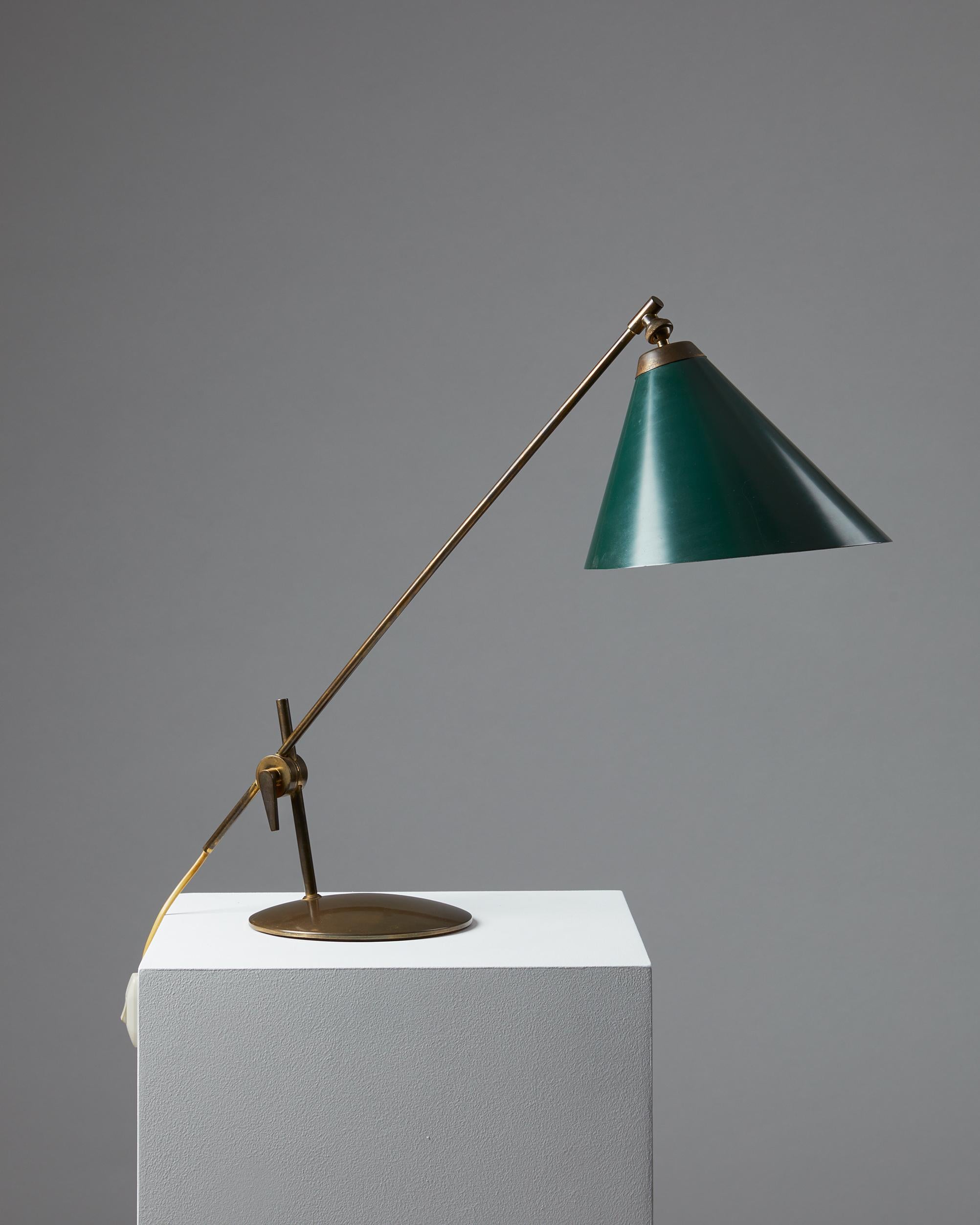 Danish Table Lamp ’Valentiner’ Designed by Poul Dinesen, Denmark, 1960s