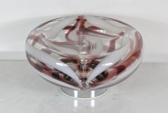 Lampe de bureau, verre de Murano violet, Mazzega, Italie, 1970