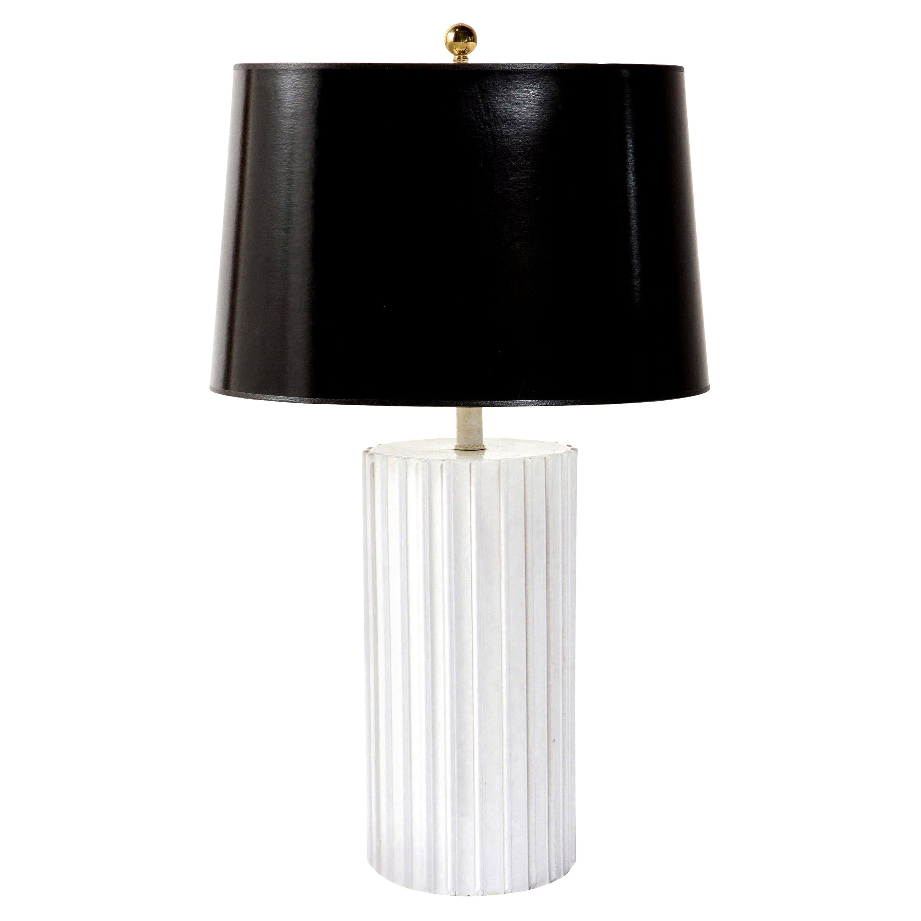 Lampe de Table, Céramique Blanche, Milieu de Siècle, Grande Lampe en Céramique Blanche, C 1960