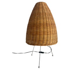 Lampada da tavolo - Paralume in vimini