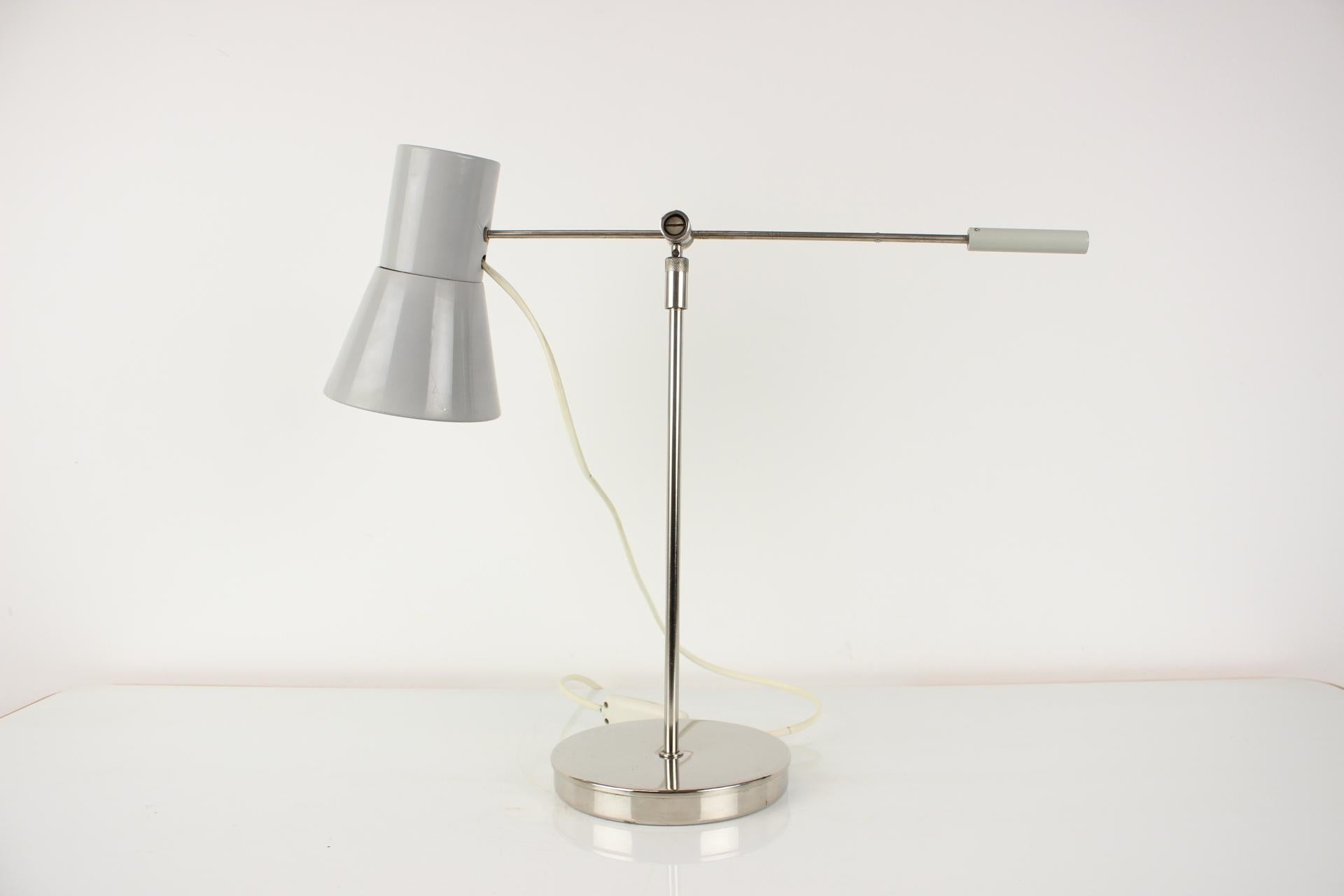 Mid-20th Century Table Lamp with Adjustable Height 1960s, Czechoslovakia For Sale